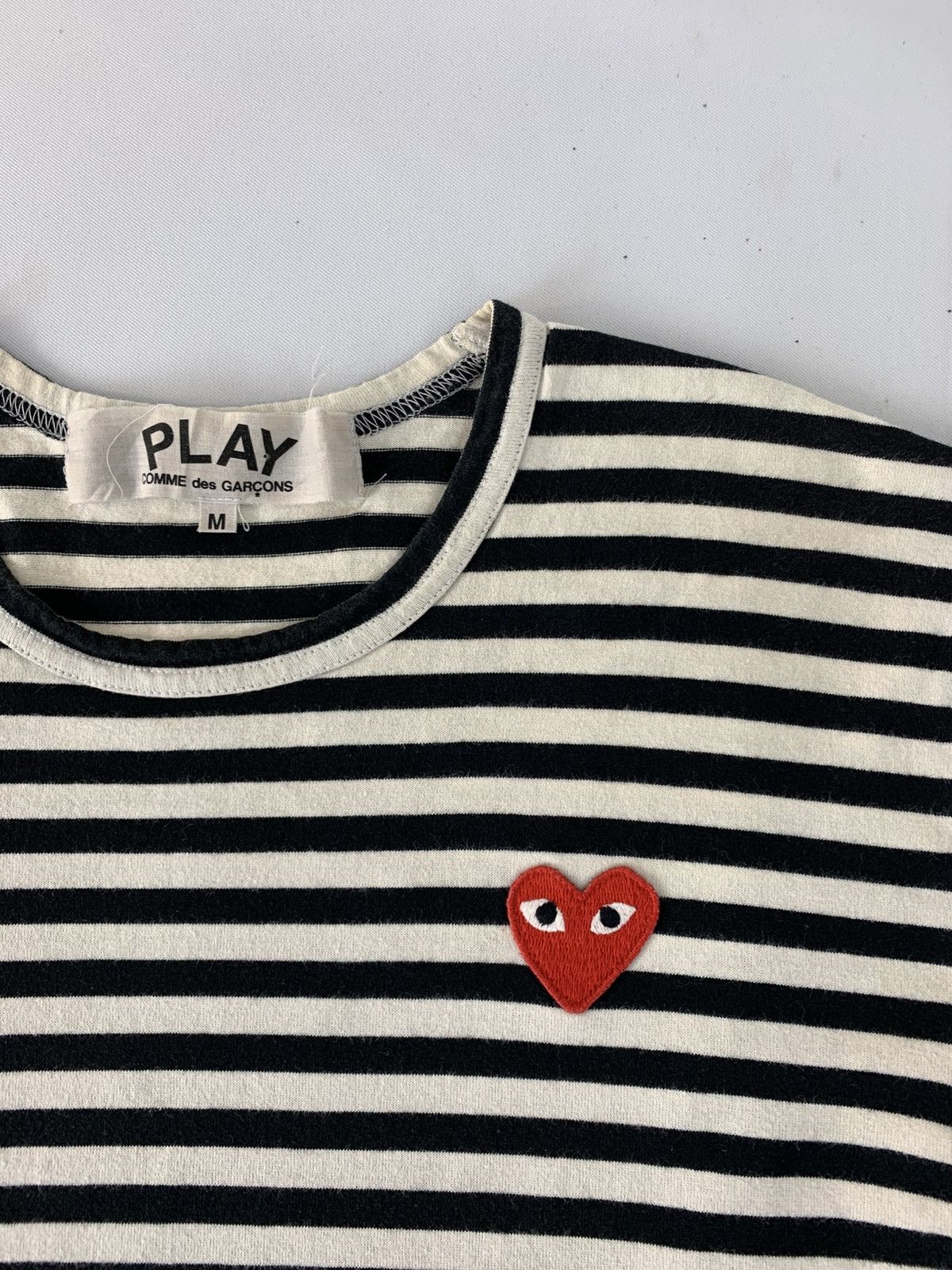 Comme des Garcons PLAY Comme Des Garcon Play Striped Longsleeve Tee Tshirt Size M / US 6-8 / IT 42-44 - 4 Thumbnail