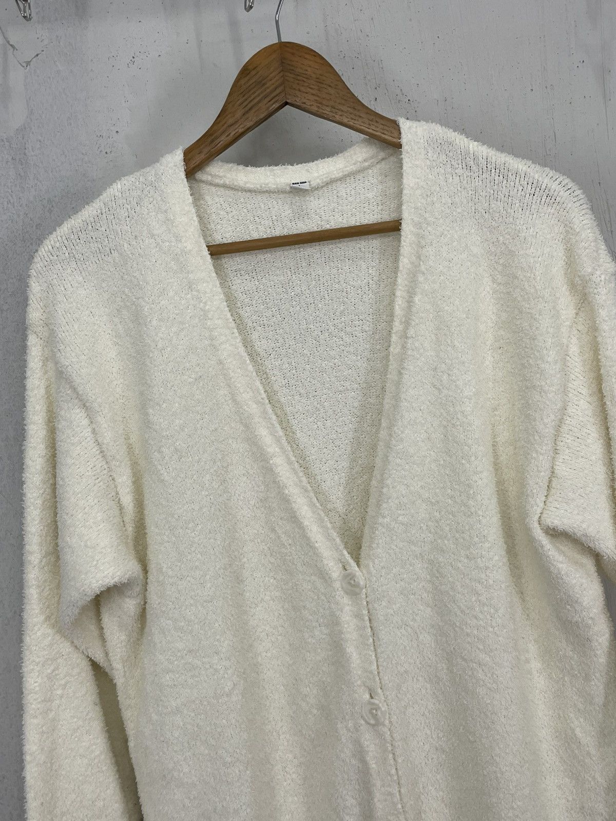 Uniqlo Cream Fleece Uniqlo Cardigan Nightweae Size L / US 10 / IT 46 - 3 Thumbnail