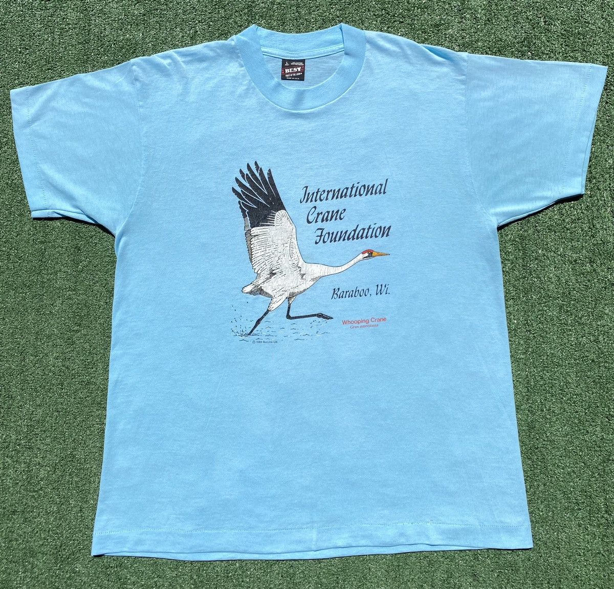 Fruit Of The Loom VTG 1989 International Crane Foundation T-Shirt Size US L / EU 52-54 / 3 - 1 Thumbnail