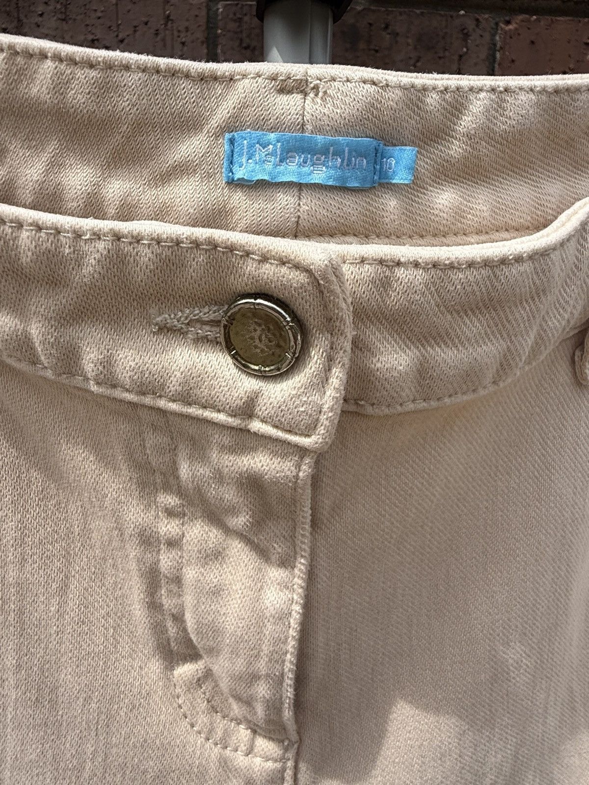 J.McLaughlin J. McLaughlin Raw Beige Lexi Jeans Stretch Pants Mid Rise Size 32" / US 10 / IT 46 - 3 Thumbnail