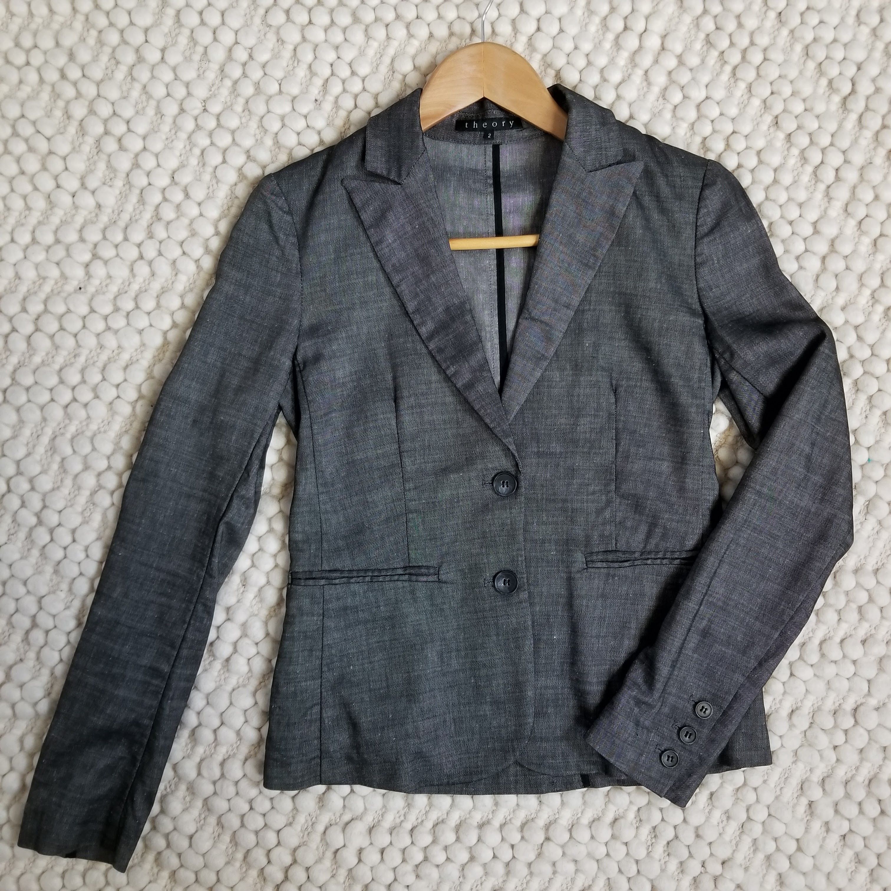 Theory Wool & Linen Blend Blazer Size XS / US 0-2 / IT 36-38 - 5 Thumbnail