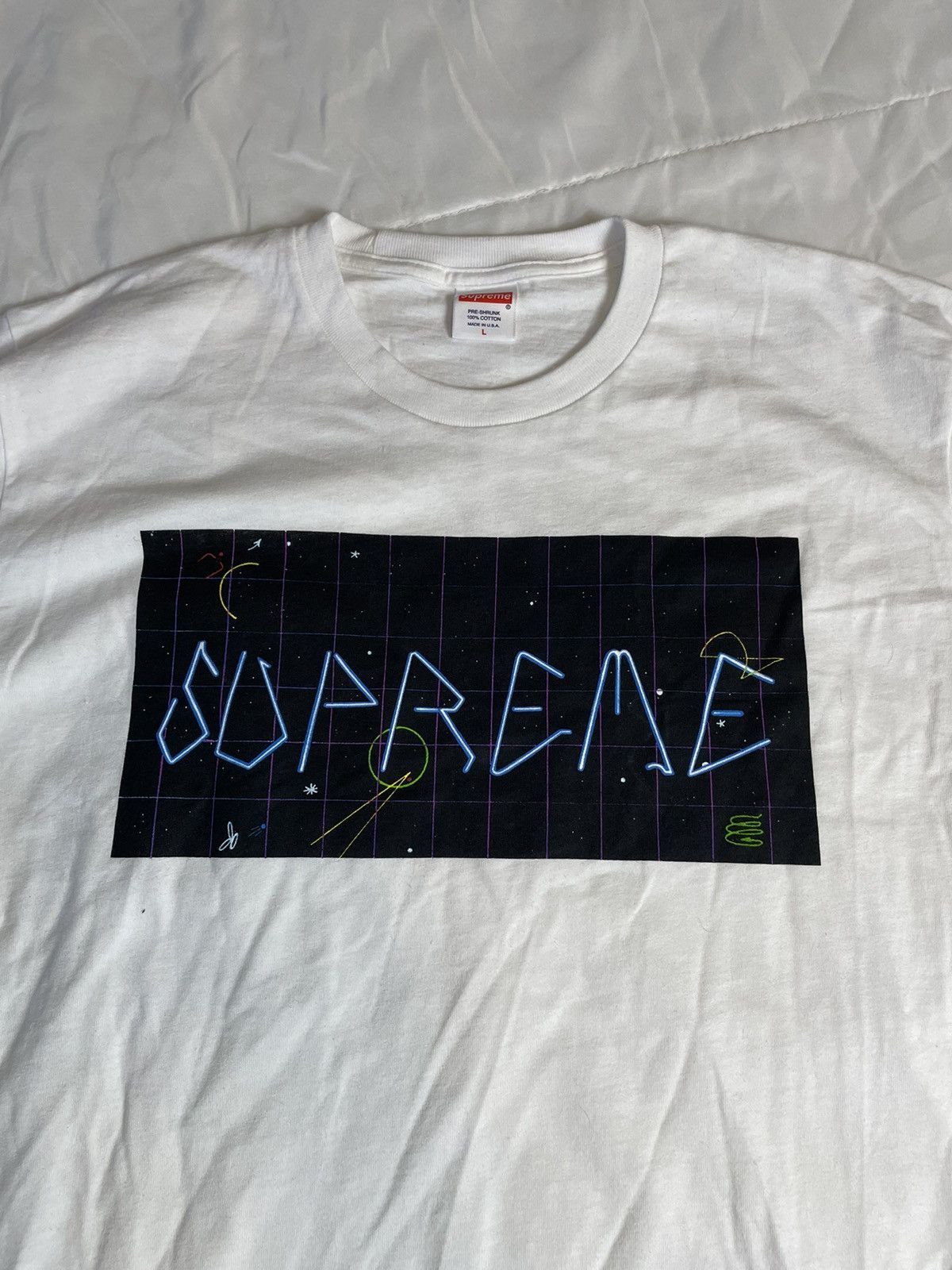 Supreme Supreme Blade Grid Long Sleeve FW16 Box Logo Men’s L White Size US L / EU 52-54 / 3 - 2 Thumbnail