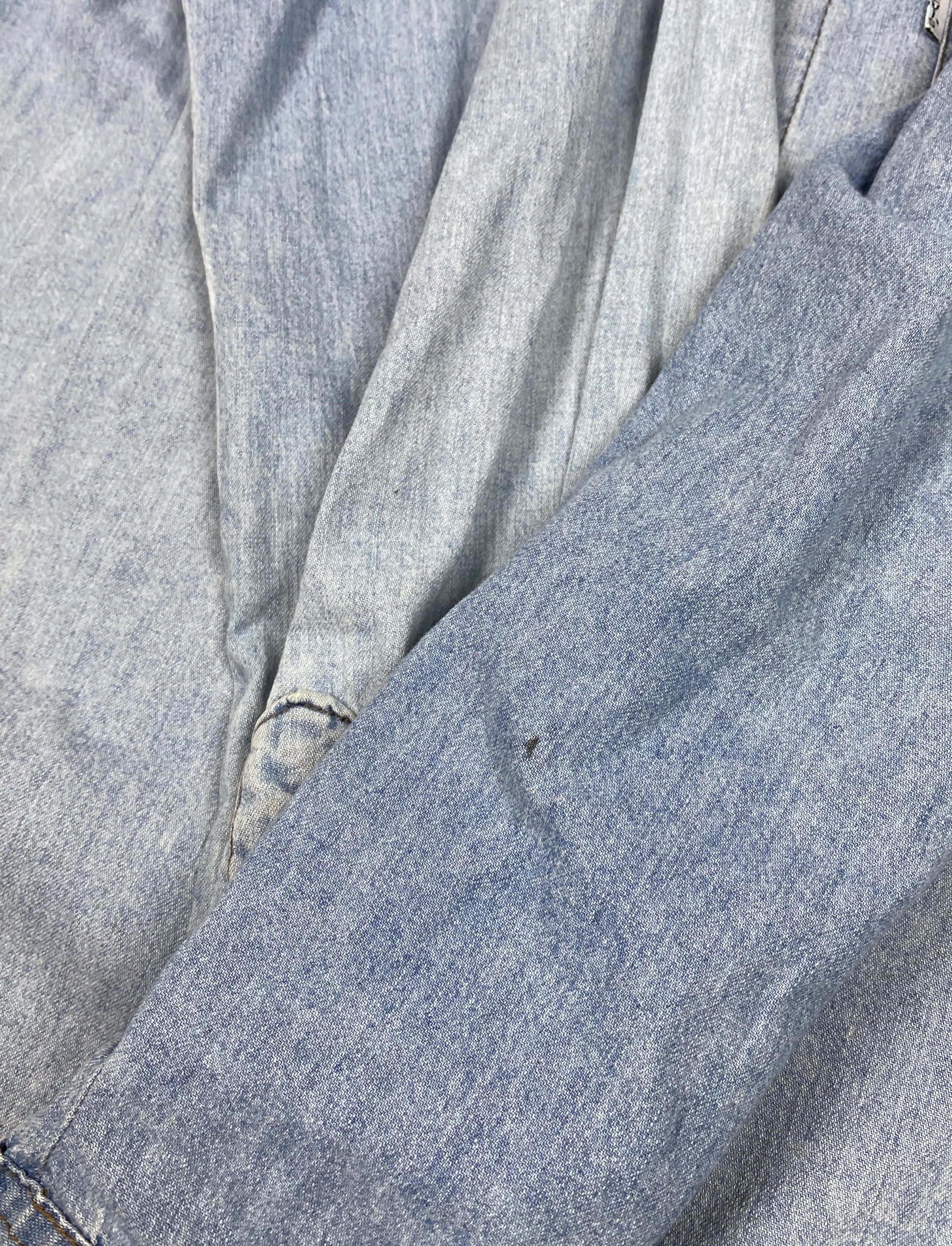 Jean 80s Vintage LEVI'S Big E White Tab Light Blue Denim Shirt Size US L / EU 52-54 / 3 - 11 Thumbnail