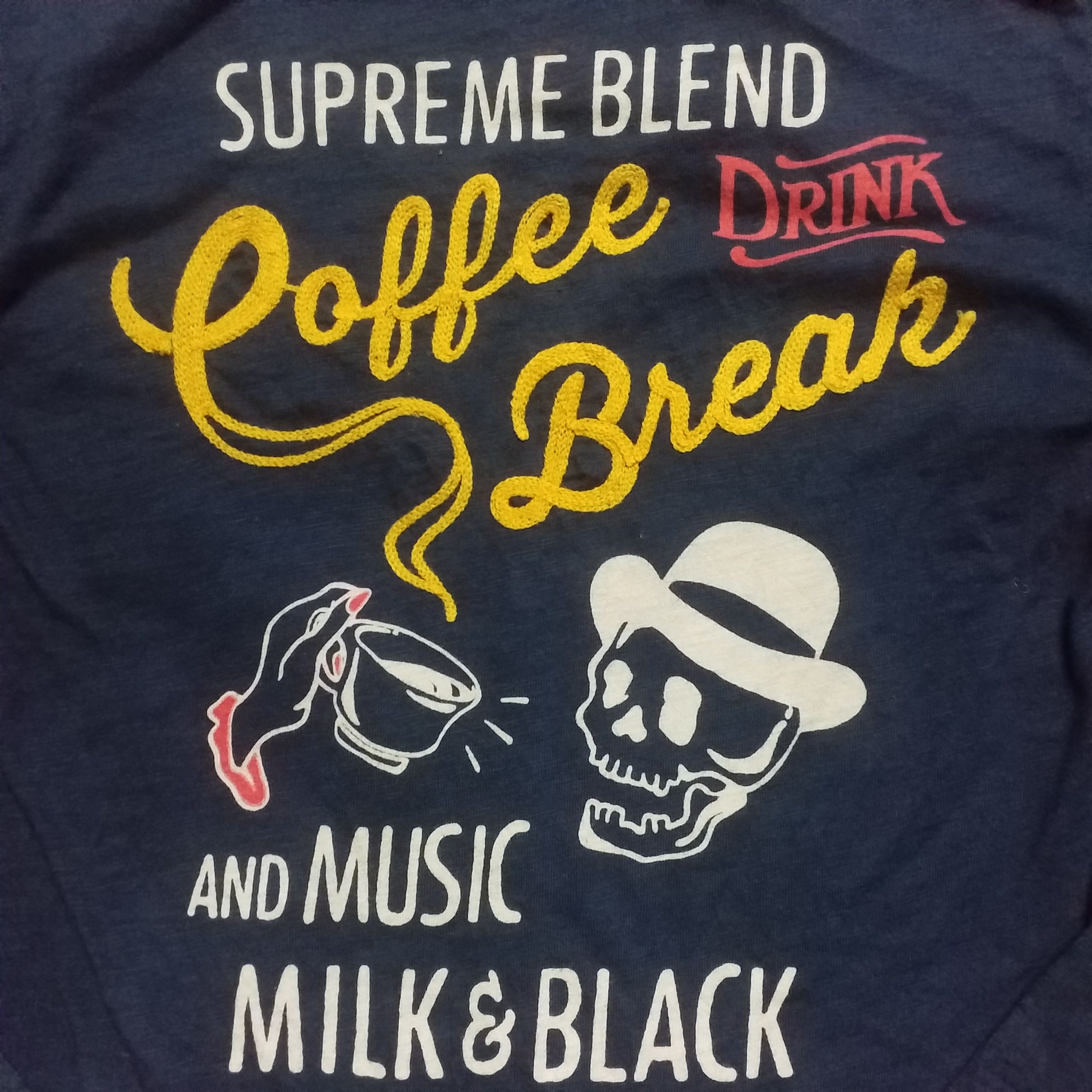 Japanese Brand SUPREME BLEND COFFEE BREAK AND MUSIC MILK & BLACK Size M / US 6-8 / IT 42-44 - 1 Thumbnail