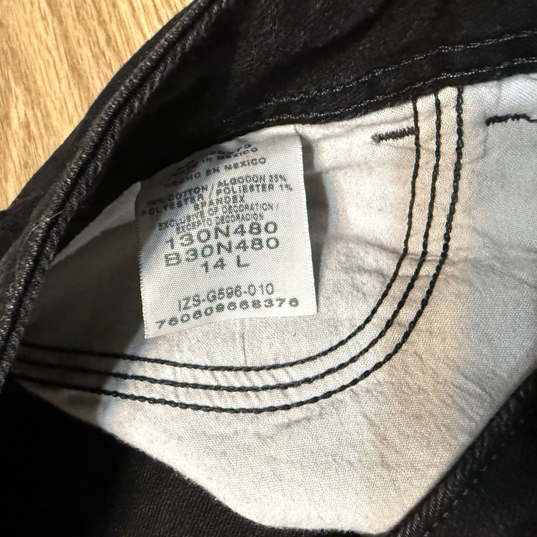 Lee Riders By Lee 130N480 Mid-rise Bootcut Black Jeans Womens 14L 33.5in Inseam Size 36" / US 14 / IT 50 - 3 Thumbnail