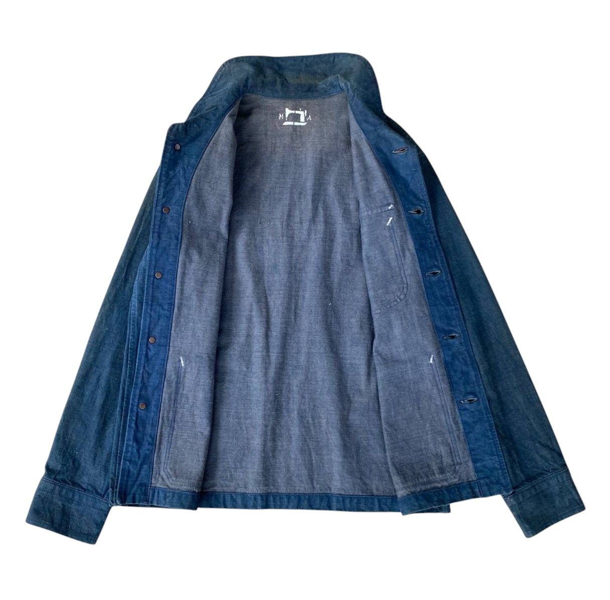 Vintage Vintage 40s-60s Shawl Collar French Blue Chore Denim Jacket Size US L / EU 52-54 / 3 - 17 Thumbnail