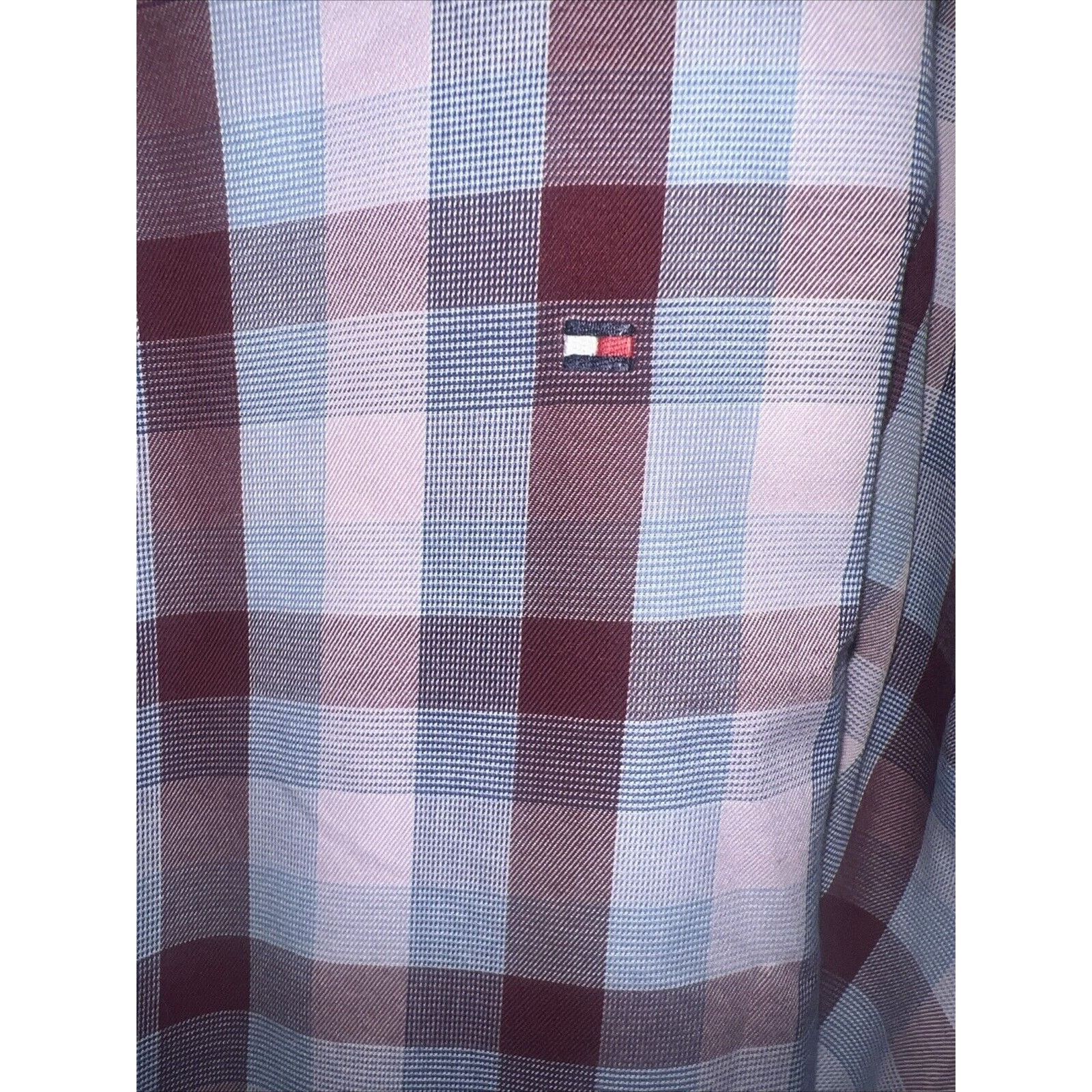 Tommy Hilfiger Tommy Hilfiger Mens Plaid Button Up Shirt Size XL Pink Blue Size US XL / EU 56 / 4 - 4 Thumbnail