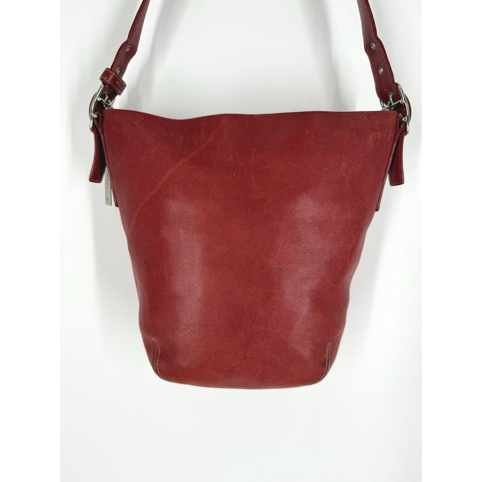 Coach Vintage COACH Legacy Soho Soft Red Leather Bucket Bag 9186 Size ONE SIZE - 11 Thumbnail