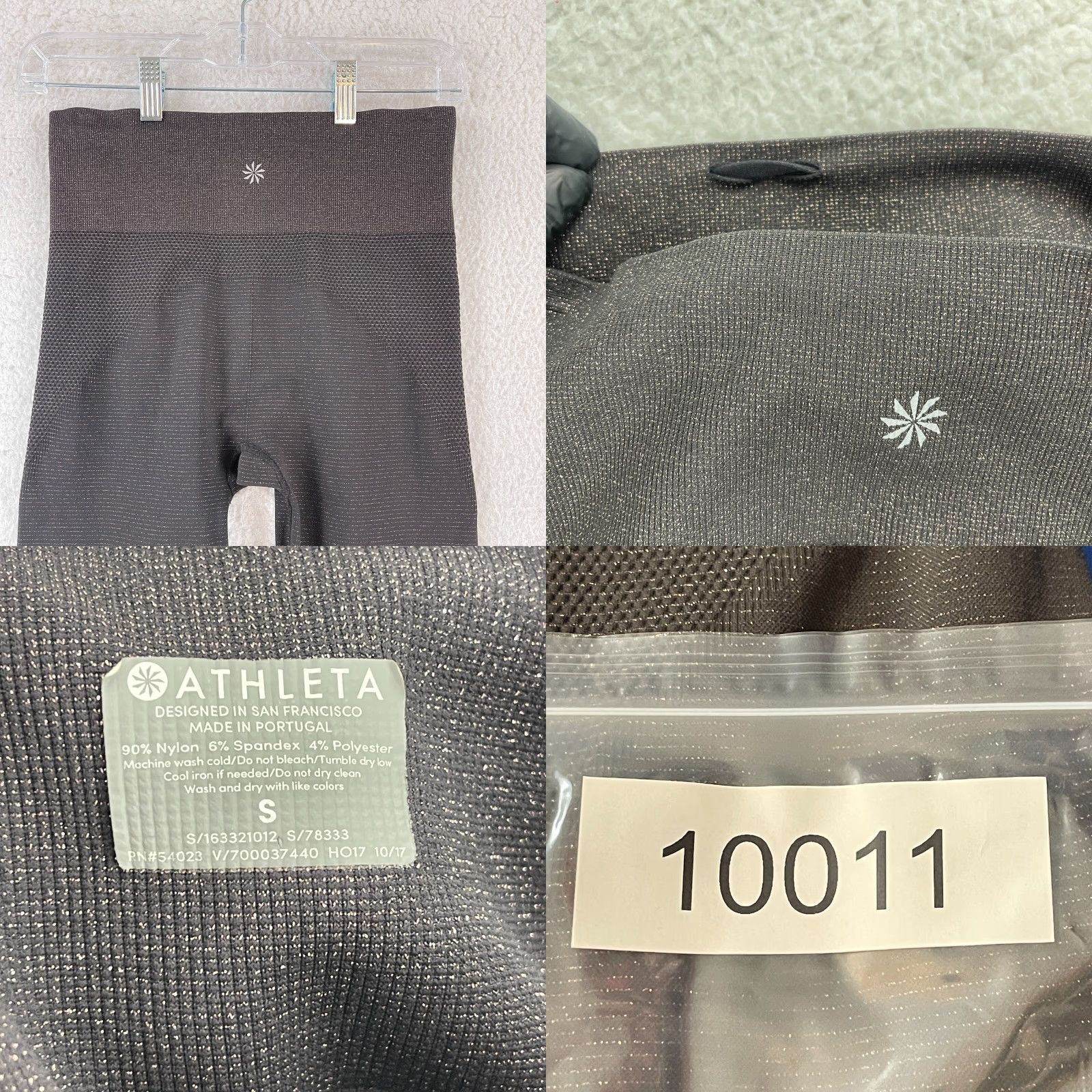 Athleta Athleta Black Shimmer Seamless Tights Womens Pull On Leggings Athletic Size Small Size 28" / US 6 / IT 42 - 9 Thumbnail