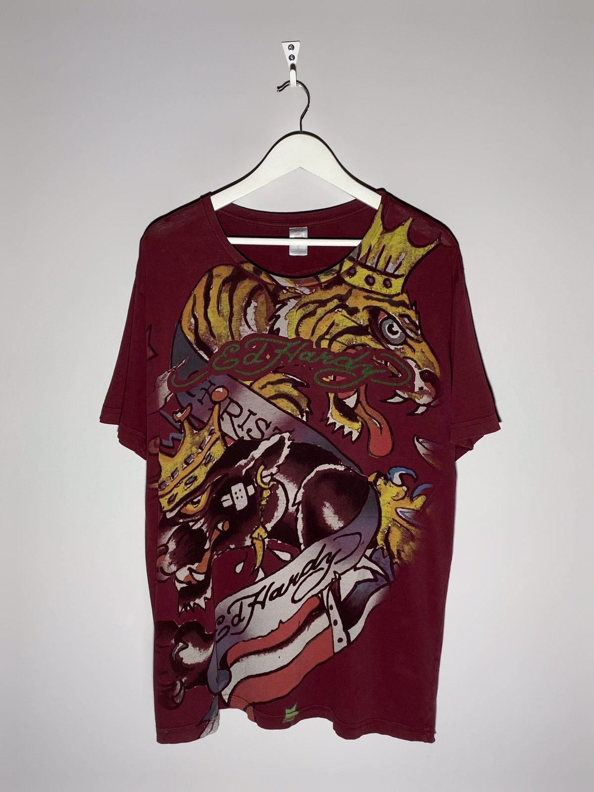 Ed Hardy × Vintage Vintage Ed Hardy Japanese y2k streetwear rare print t-shirt Size US L / EU 52-54 / 3 - 1 Thumbnail