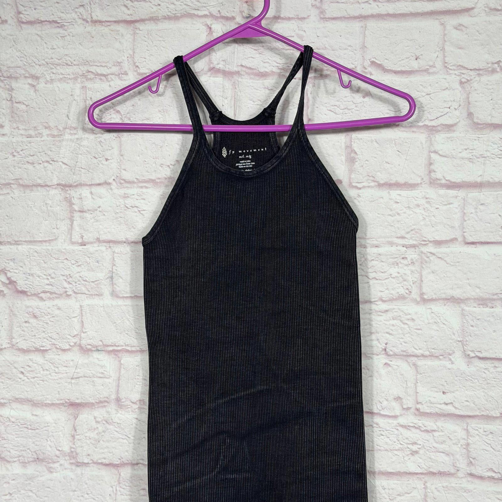 Free People FP Movement M/L Black Ribbed Jumpsuit Size 30" / US 8 / IT 44 - 2 Thumbnail
