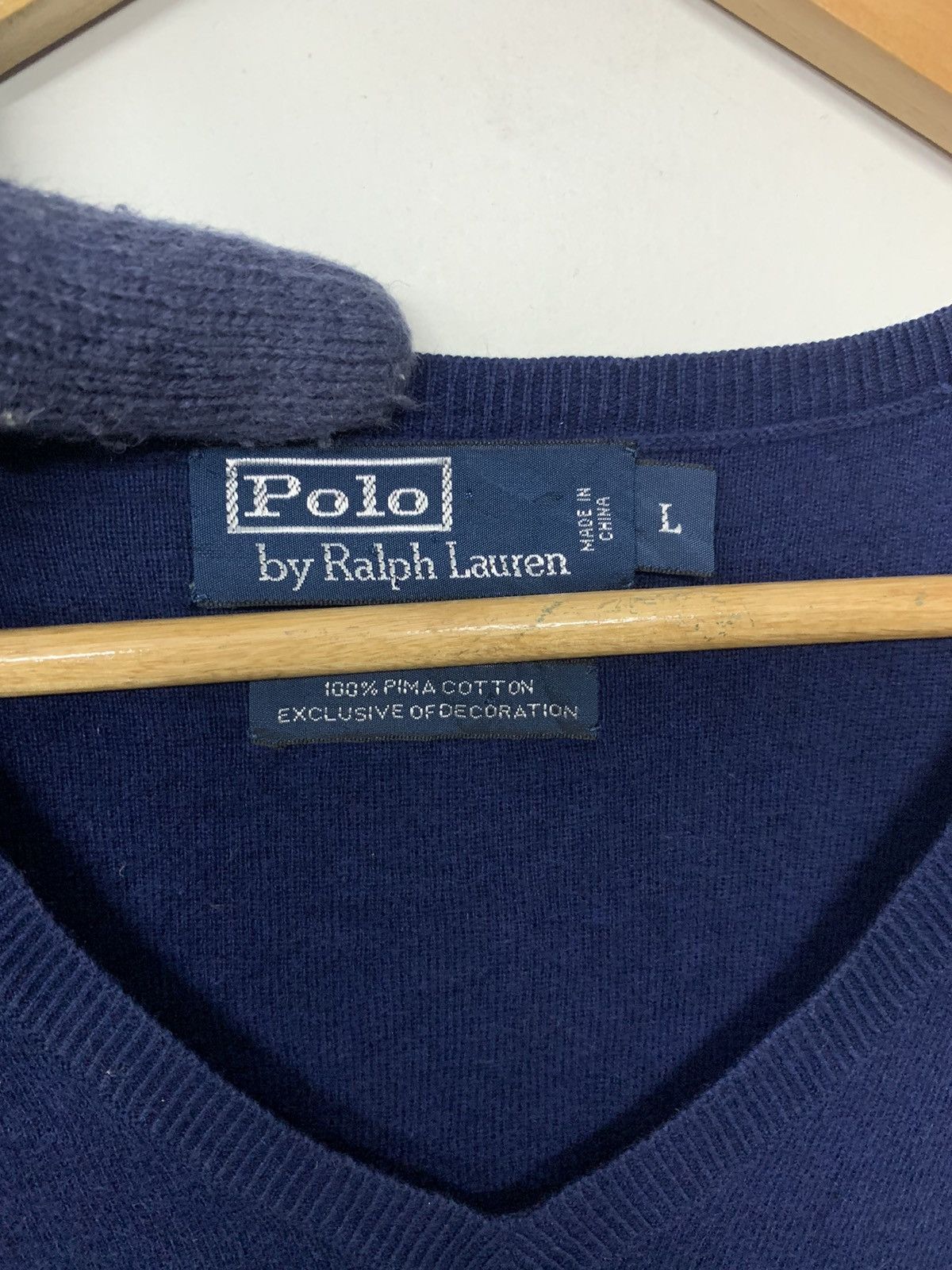 Polo Ralph Lauren Vintage 90's Polo Ralph Lauren Small Logo Sleveless Knitwear Size US L / EU 52-54 / 3 - 5 Thumbnail