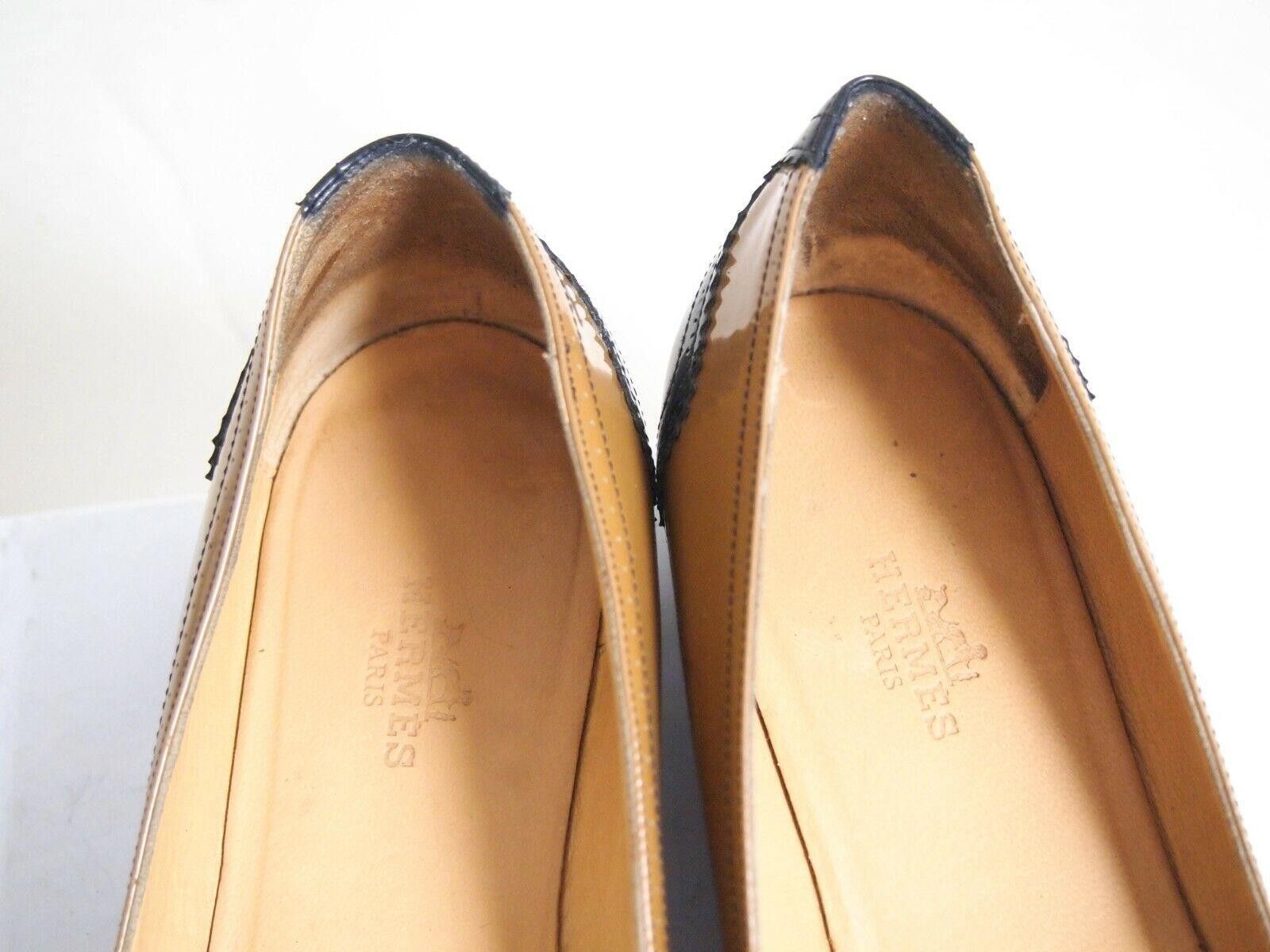 Hermes Hermes Flats Red Brown Patent Leather US 7 EU 37 Size US 7 / IT 37 - 5 Thumbnail