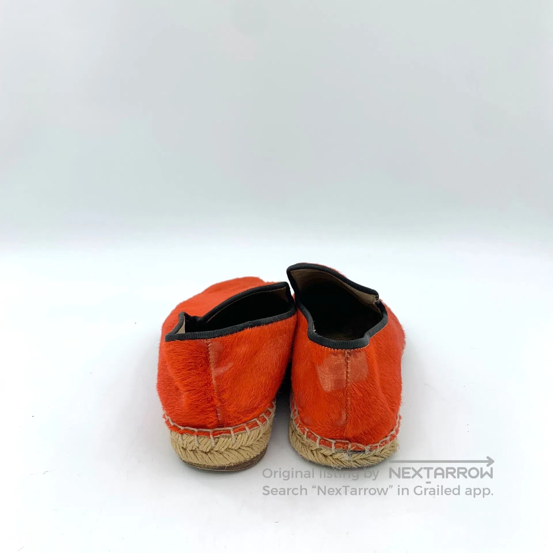 Other CELINE Orange Red Horsehair Casual Flat Slip-on Loafers Fi Size US 5.5 / IT 35.5 - 4 Thumbnail