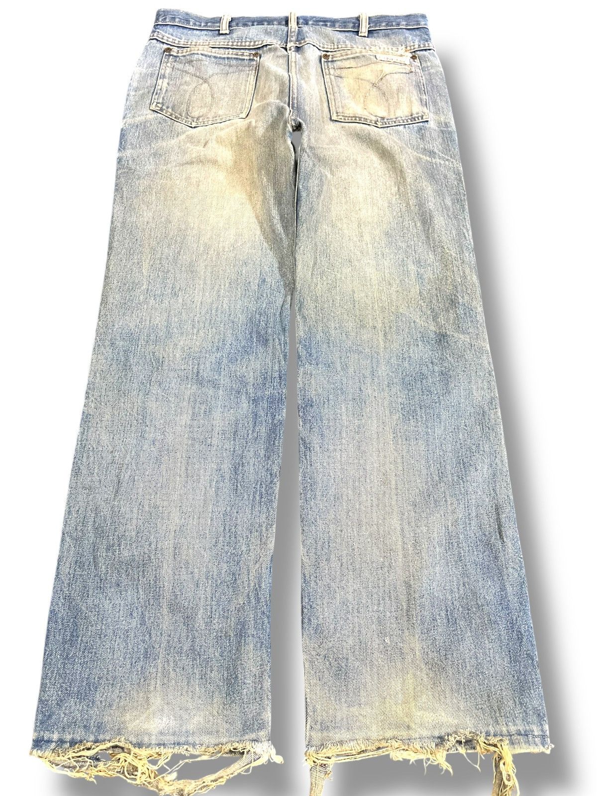 Calvin Klein × Calvin Klein 205W39NYC × Vintage Vintage Calvin Klein Mudwash Ripped Denim Size US 35 - 5 Thumbnail