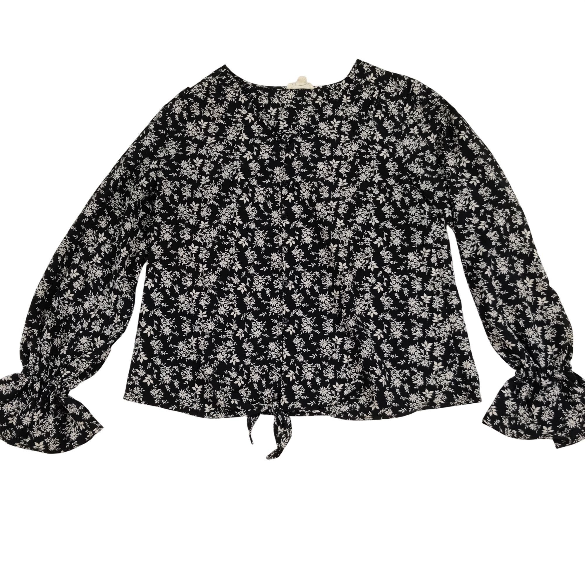 Other Sandy & Sid Floral Fairy Grunge Top M Black Button Up Whimsy Size M / US 6-8 / IT 42-44 - 1 Thumbnail