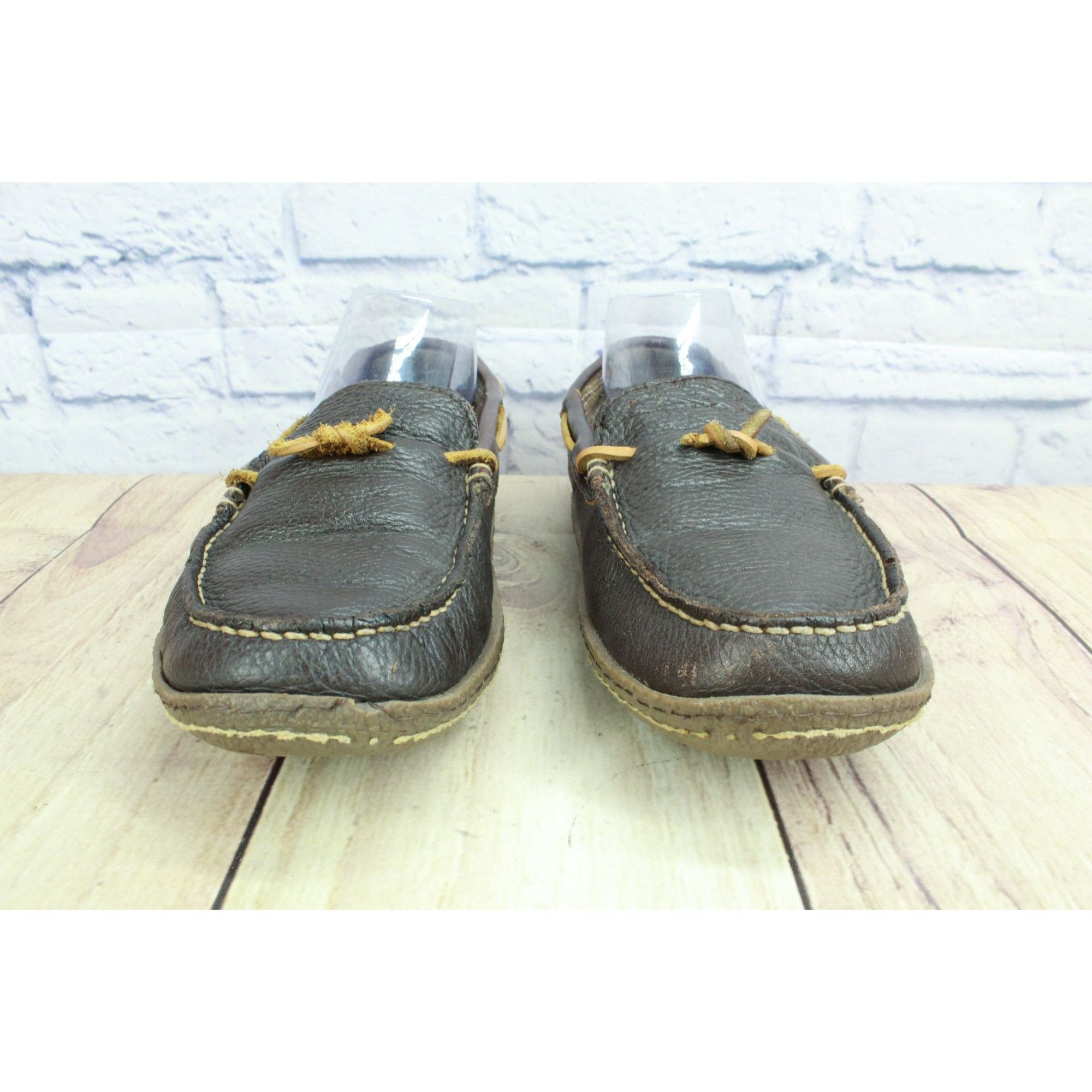 L.L. Bean LL Bean Flannel Lined Handsewn Leather Slippers Men’s Size US 8 / EU 41 - 4 Thumbnail