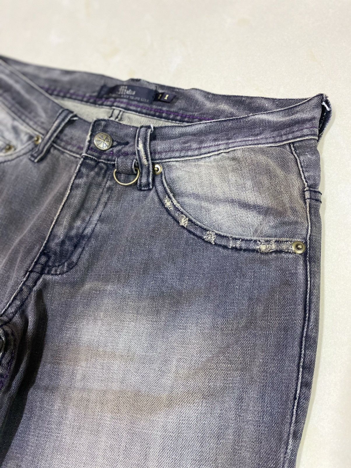 If Six Was Nine × Japanese Brand × Le Grande Bleu (L.G.B.) Grail🔥Japanese Brand Midas Distressed Ripped Flared Denim Size US 30 / EU 46 - 5 Thumbnail