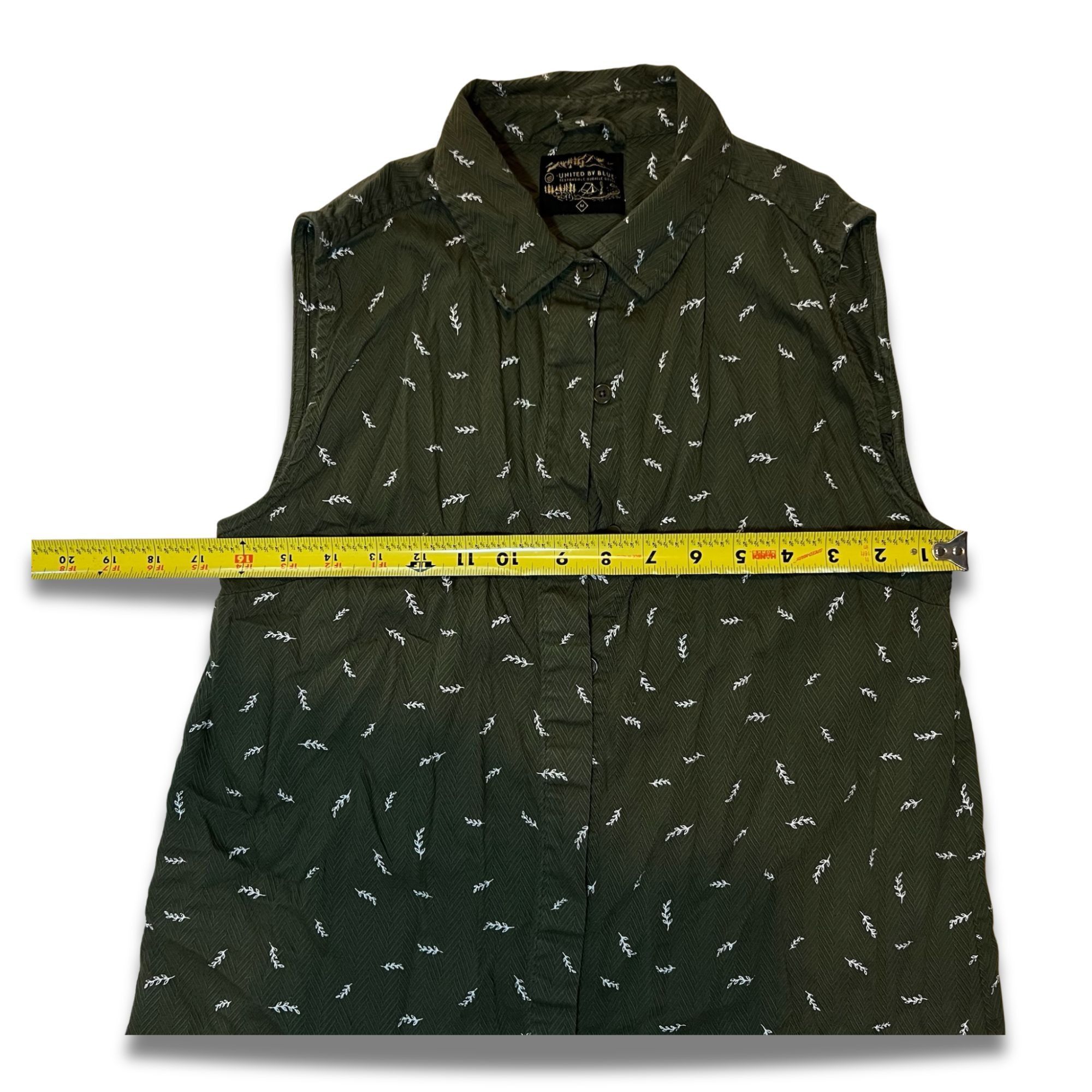United By Blue United By Blue Green Sleeveless Button-Up Shirt With White L Size M / US 6-8 / IT 42-44 - 4 Thumbnail