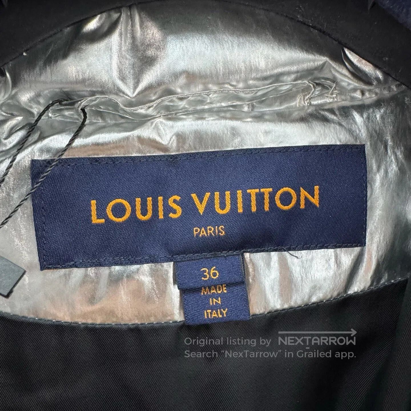 Louis Vuitton louis vuitton silver shiny puffer jacket. Size S / US 4 / IT 40 - 8 Thumbnail