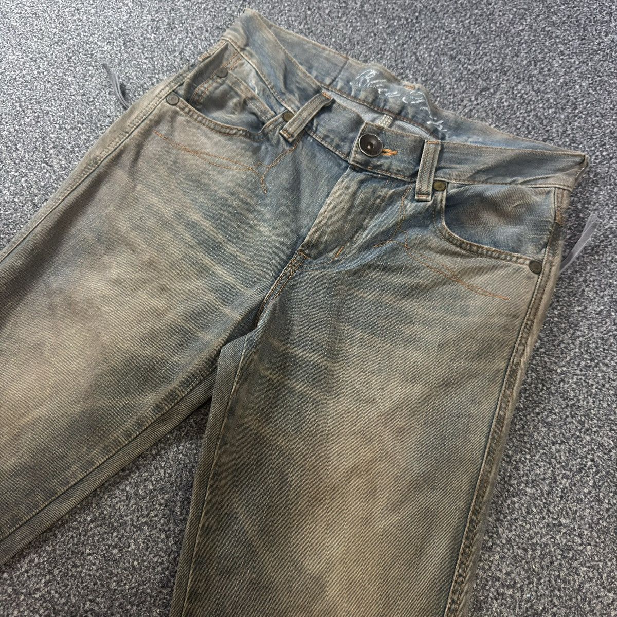 If Six Was Nine 🔥🇯🇵 Insane 🔥Vintage Flared Trashed Edwin Dirty Mud Wash Denim Size US 30 / EU 46 - 3 Thumbnail