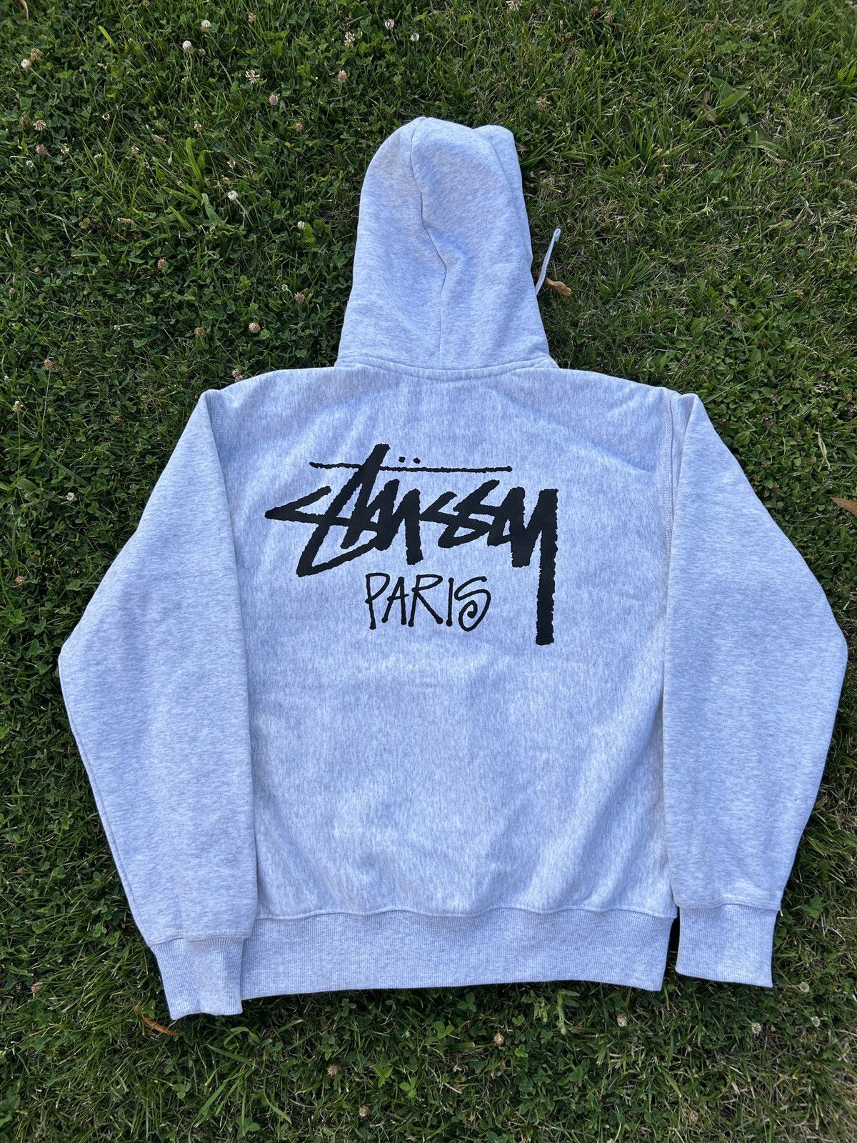 2024 Grey Stussy Paris Hoodie