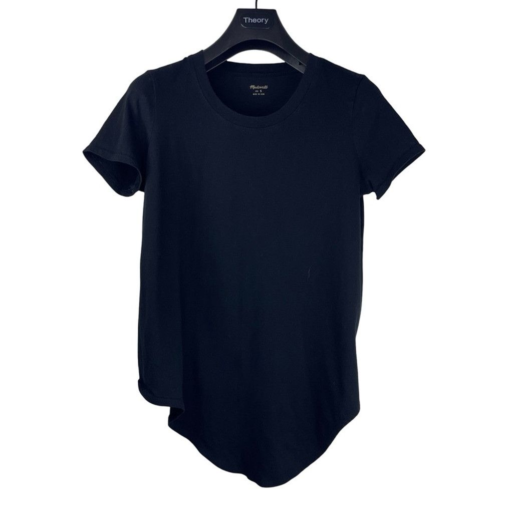 Madewell MADEWELL Women's Stretchy Reverse Drop Tail Black T-shirt S Size M / US 6-8 / IT 42-44 - 1 Thumbnail