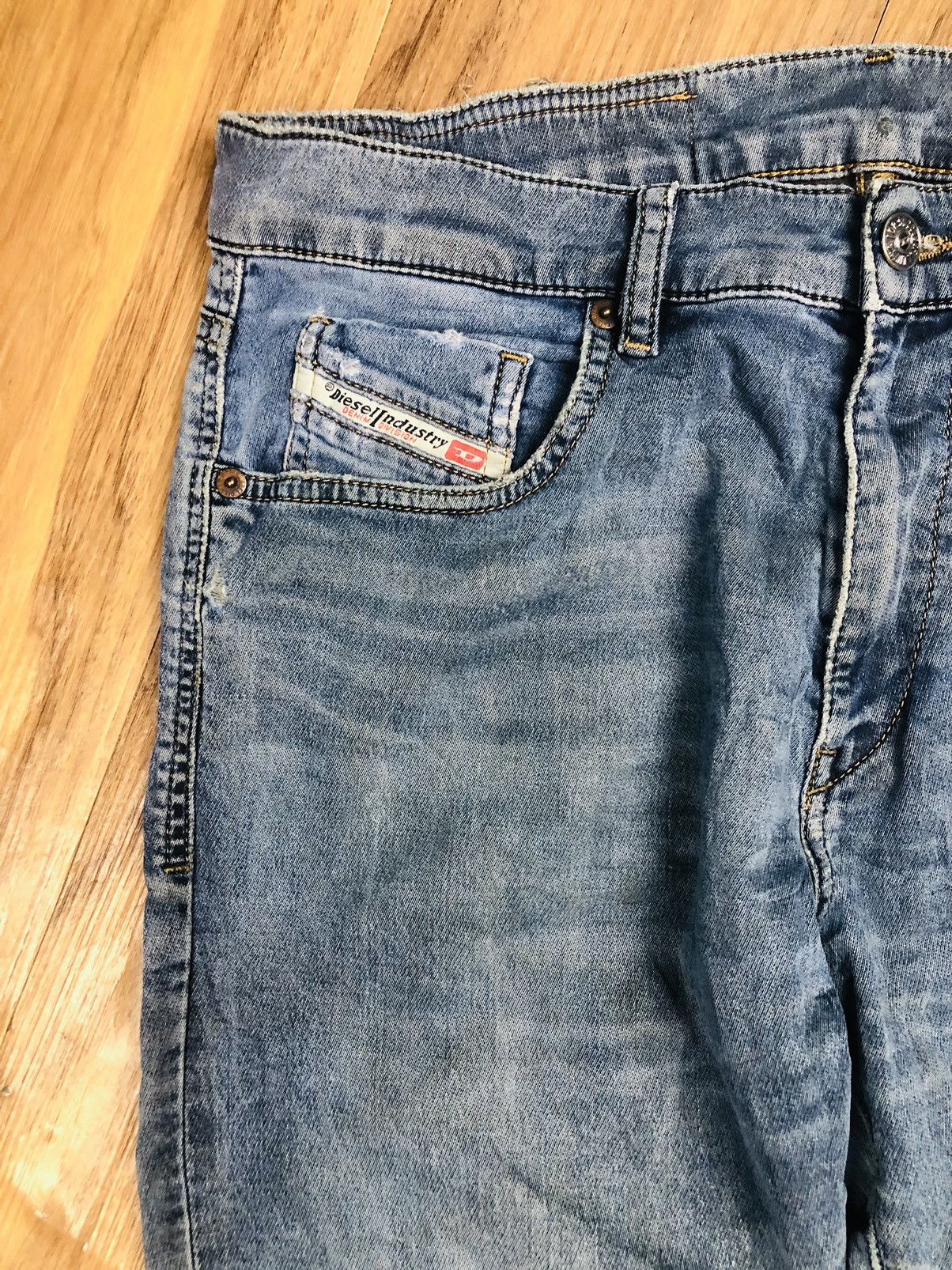 Diesel DIESEL Blue Distressed Patchwork Jeans Slim Fit (40) Size US 32 / EU 48 - 5 Thumbnail
