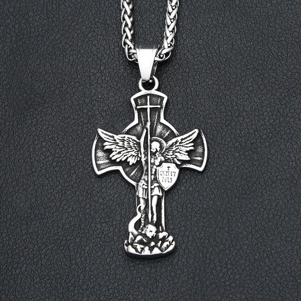 Other Angel Wings Cross Pendant Necklace Size ONE SIZE - 3 Thumbnail