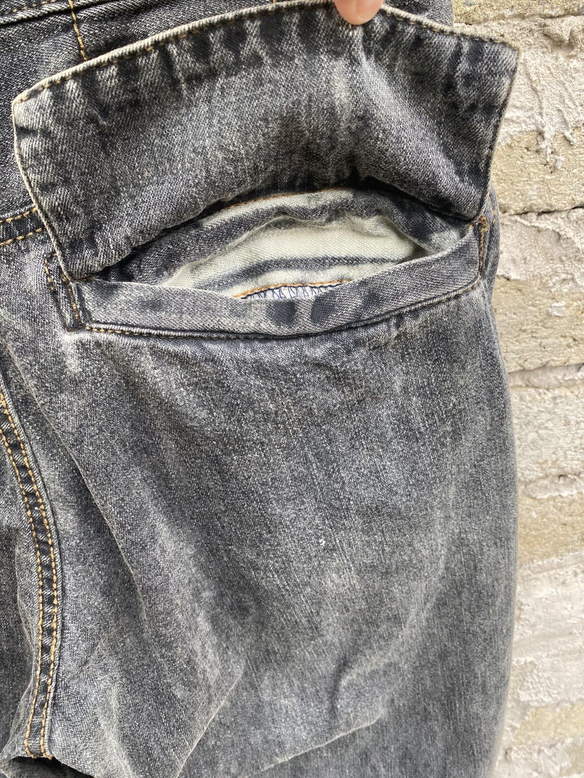 Japanese Brand Tough Jeansmith Lion Patch Banana Bootcut Jeans Size US 30 / EU 46 - 8 Thumbnail