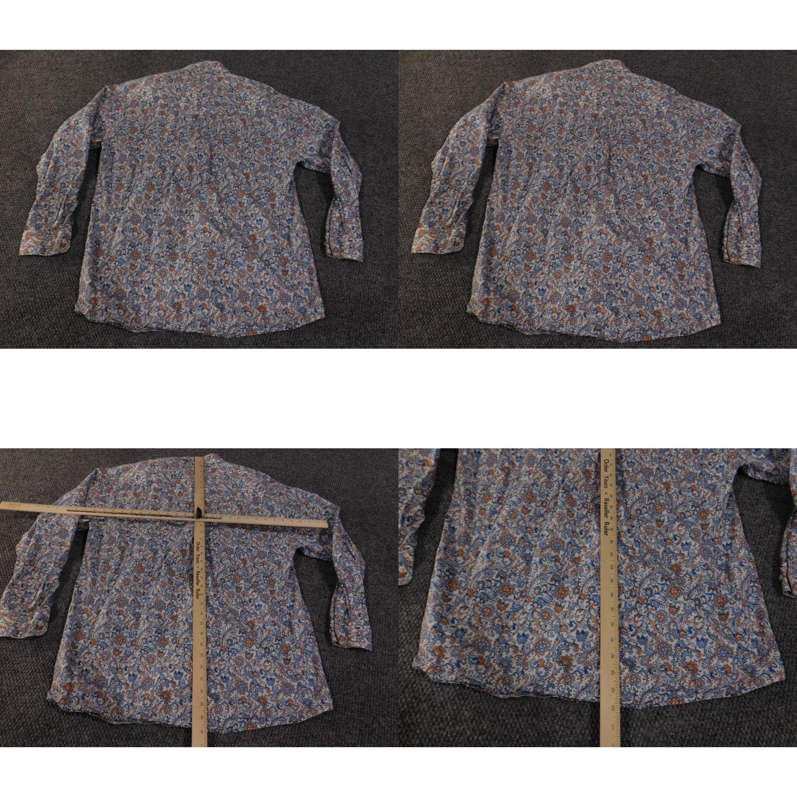 Roper Roper Shirt Mens XL Multicolor Paisley Western Snap Floral Print Size US XL / EU 56 / 4 - 8 Thumbnail