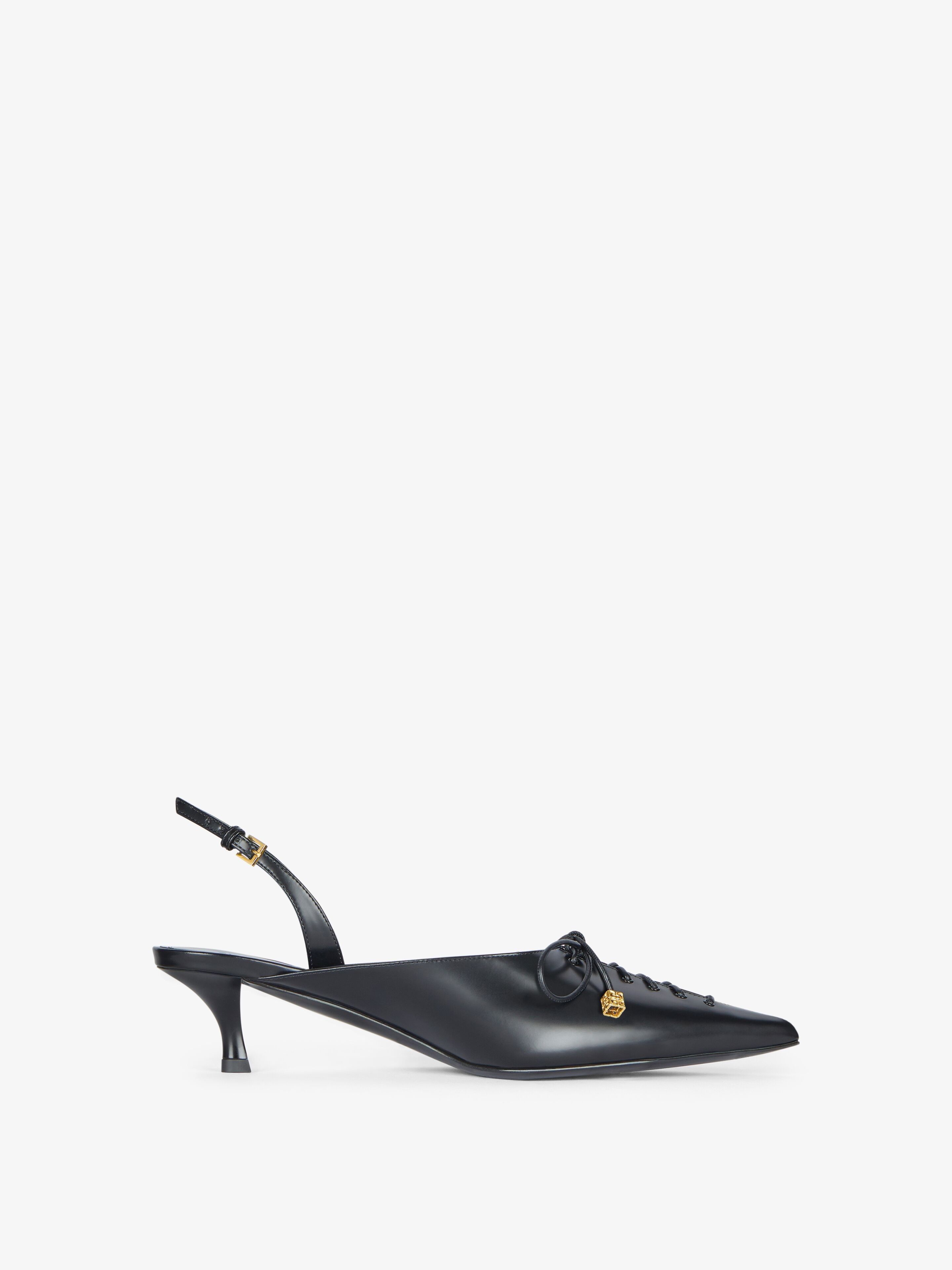 Givenchy o1srvl11e0126 Lace-Up Slingbacks in Black Size US 6.5 / IT 36.5 - 1 Thumbnail