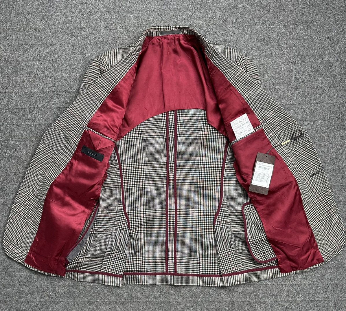 Gucci Gucci - Mohair Houndstooth Blazer Jacket - Peak Lapel Collar Size 48R - 6 Thumbnail