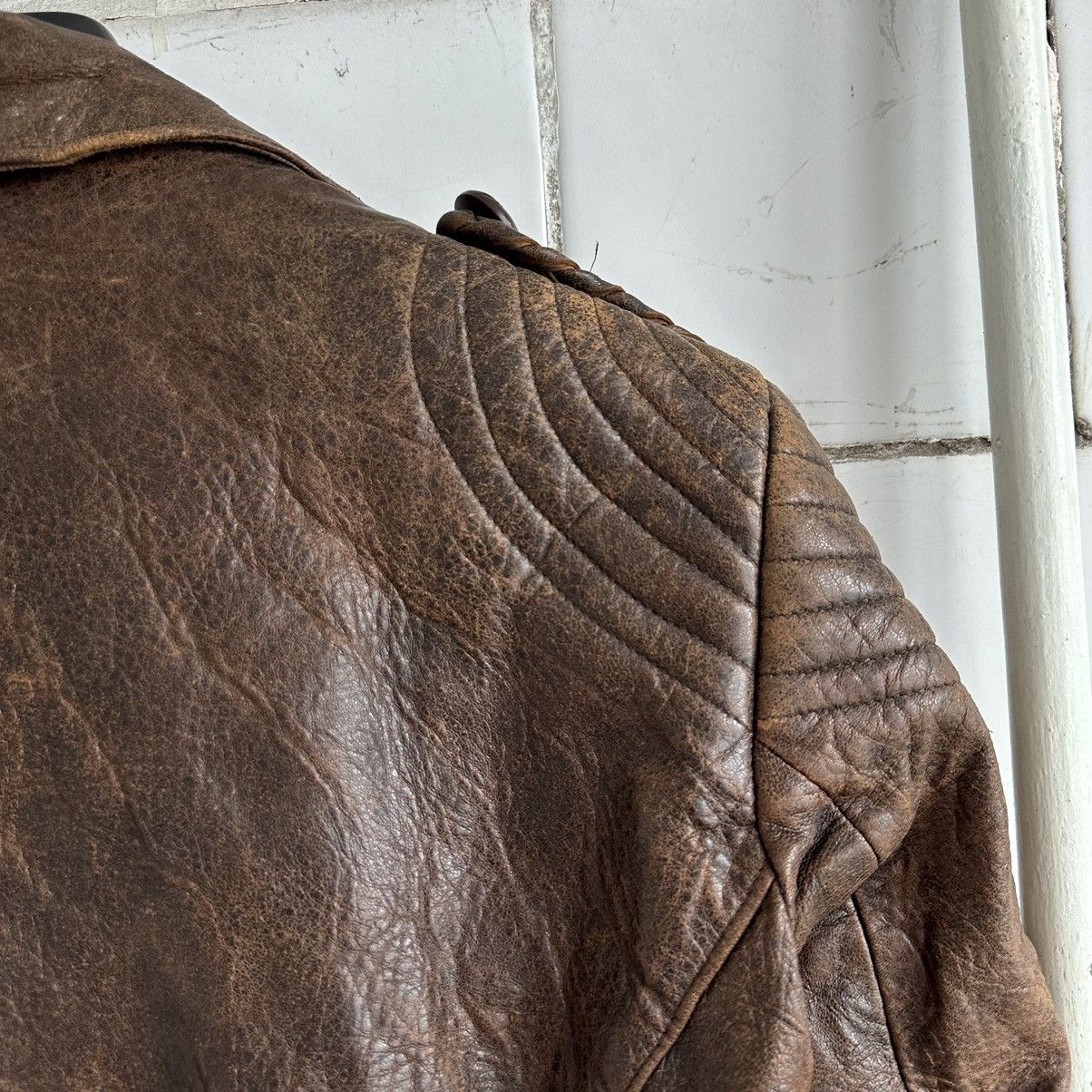Other Vintage Moto Leather Jacket Distressed Y2K Style USA 90s Size US M / EU 48-50 / 2 - 12 Thumbnail