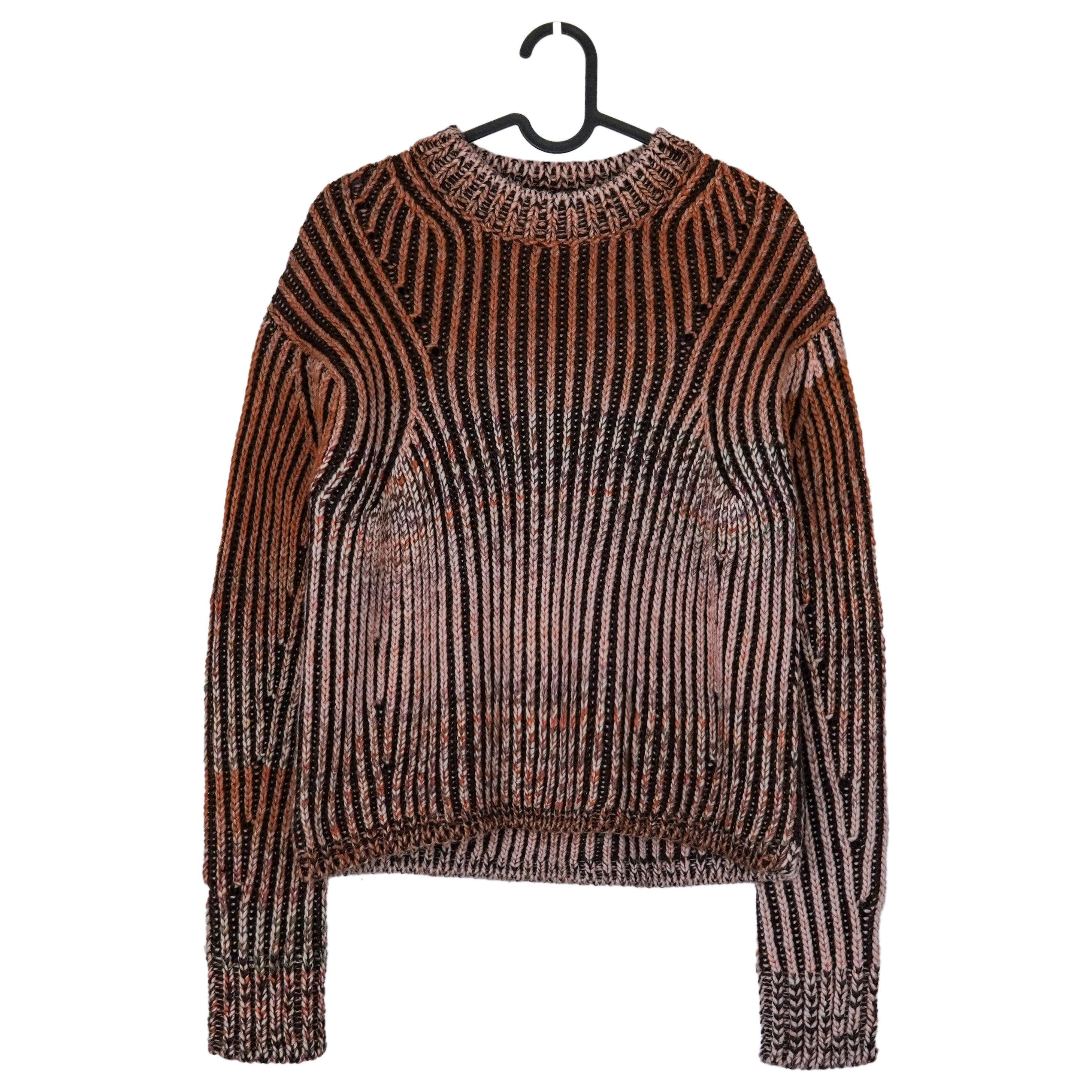 Acne Studios Acne Studios Brown Wool Blend Chunky Knit Crewneck Sweater Size S / US 4 / IT 40 - 1 Thumbnail