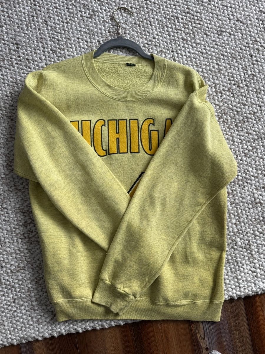 Vintage Vintage Dyed Maize Michigan Crew Neck Size US L / EU 52-54 / 3 - 2 Thumbnail