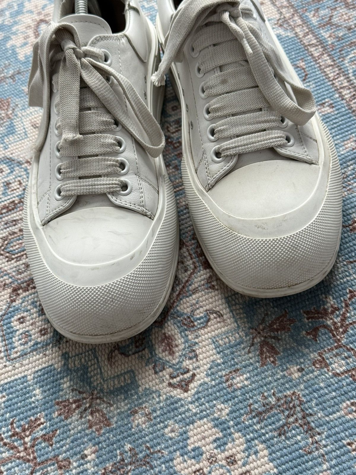Alexander McQueen Alexander McQueen Deck Lace-Up Plimsoll Leather Shoes Sz43,5 Size US 10.5 / EU 43-44 - 6 Thumbnail