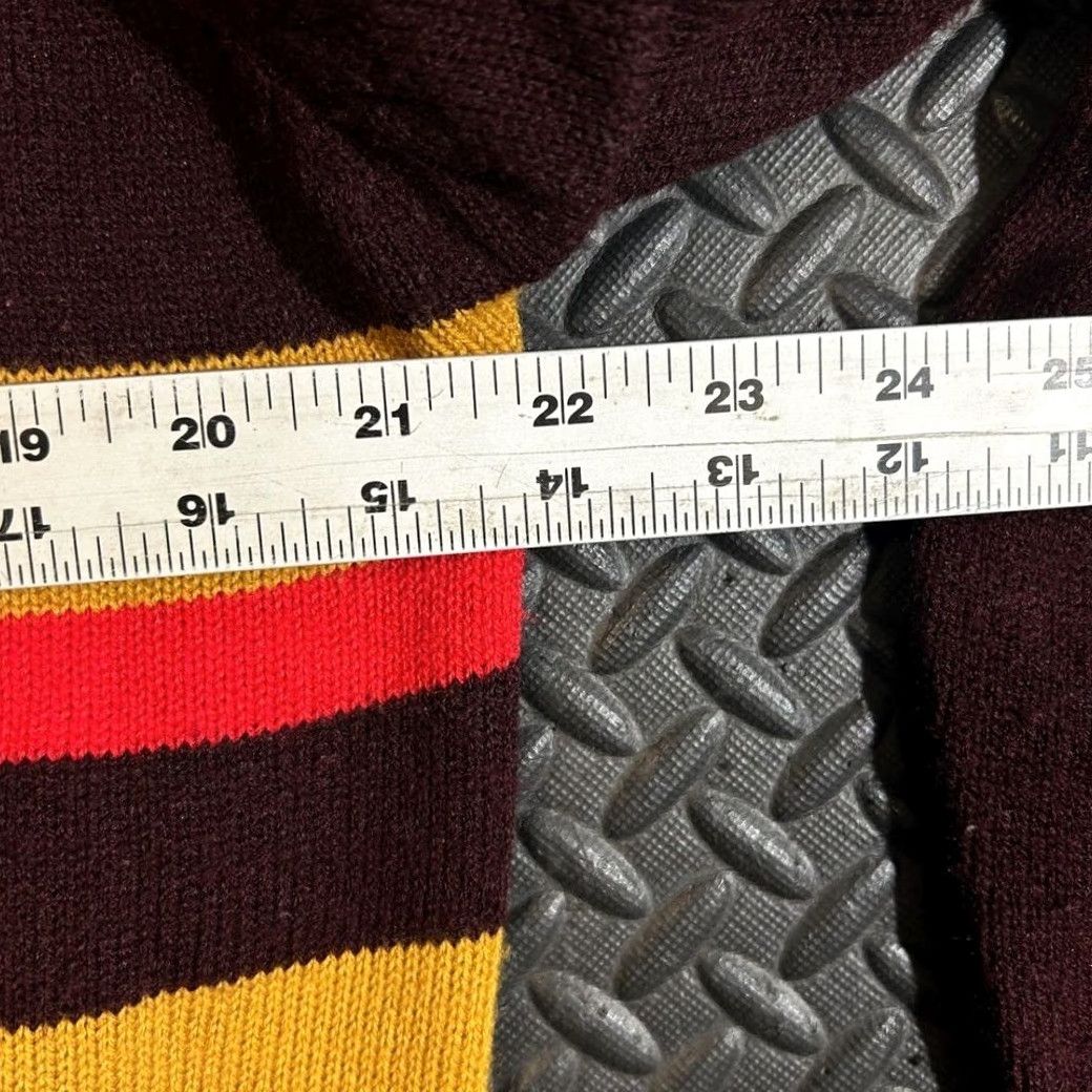 Vintage VINTAGE Andros Geometric Stripe Sweater Mens XL Brown Red Yellow Acrylic 80s Pullover Men XL Brown Geometric Stripe Sweater Size US XL / EU 56 / 4 - 6 Thumbnail