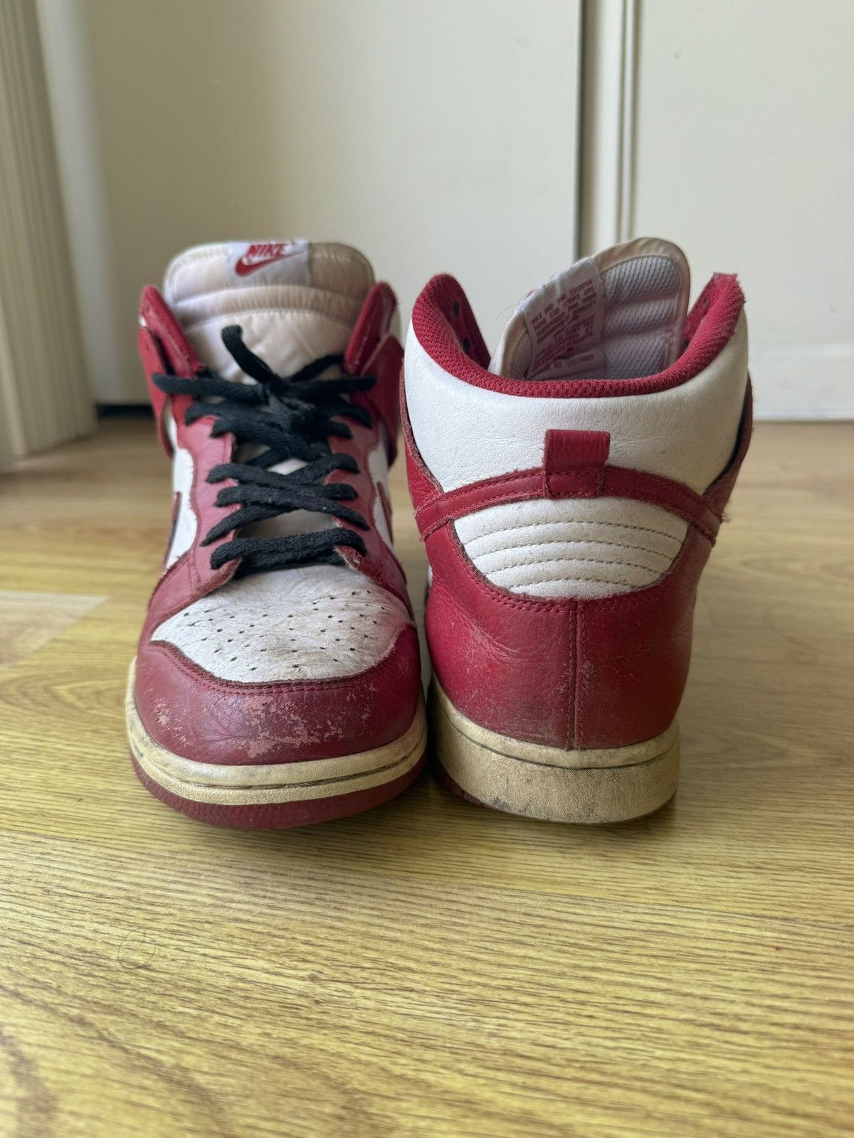 Nike High Top Dunks Championship White Red Size US 10.5 / EU 43-44 - 6 Thumbnail