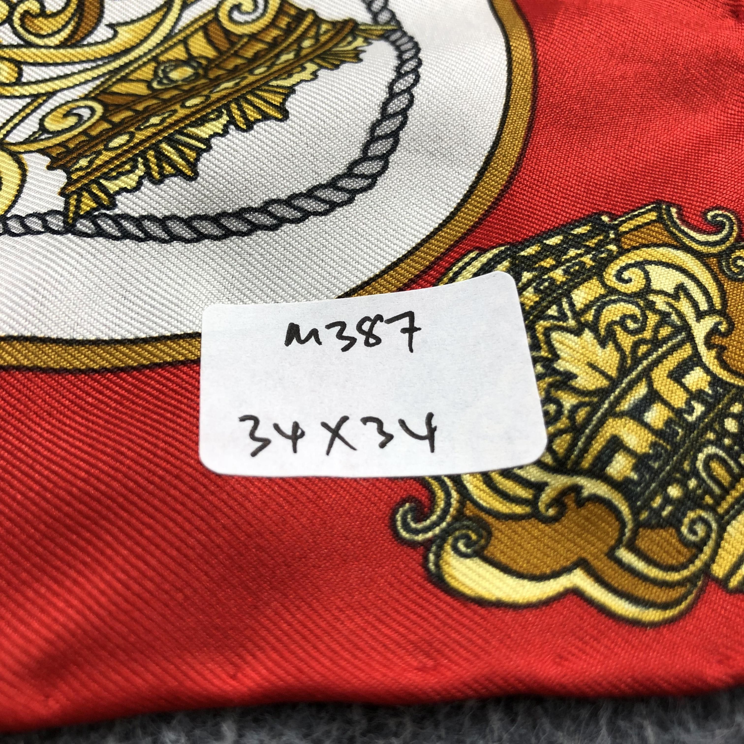 Japanese Brand Hermes Les Clefs Silk Scarf Baroque Avant-Garde Keys -M387 Size ONE SIZE - 7 Thumbnail