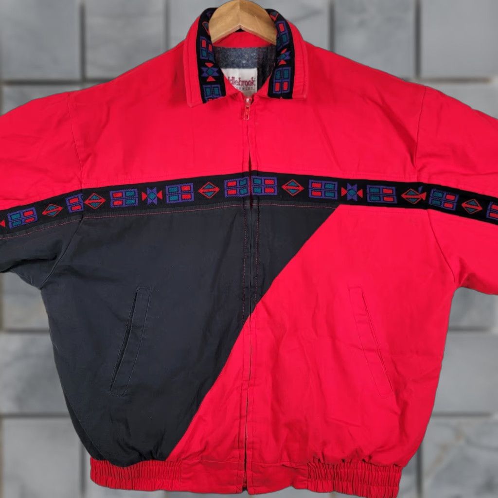 Vintage VINTAGE Saddlebrook Western Work Wear Red Blanket Lined Bomber Jacket Size Large Men Regular L Jacket Red Western 1940s 1950s 60s 70s Size US L / EU 52-54 / 3 - 1 Thumbnail