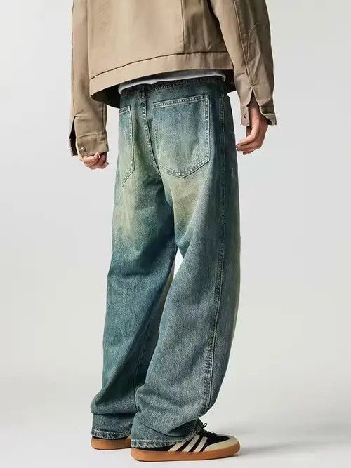 VIBE Vintage Street Hip Hop Washed Faded Casual Jeans Size US 36 / EU 52 - 5 Thumbnail