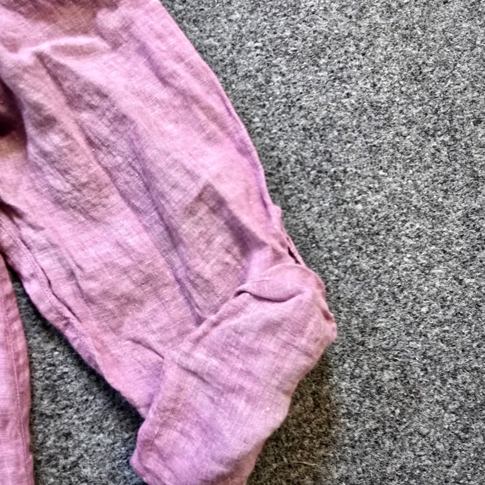 Pinko Sigrid Olsen Top Womens 1X Pink Linen Button Front Beachy Coastal Casual Blouse Shirt Knit Vintage: No Size XL / US 12-14 / IT 48-50 - 4 Thumbnail