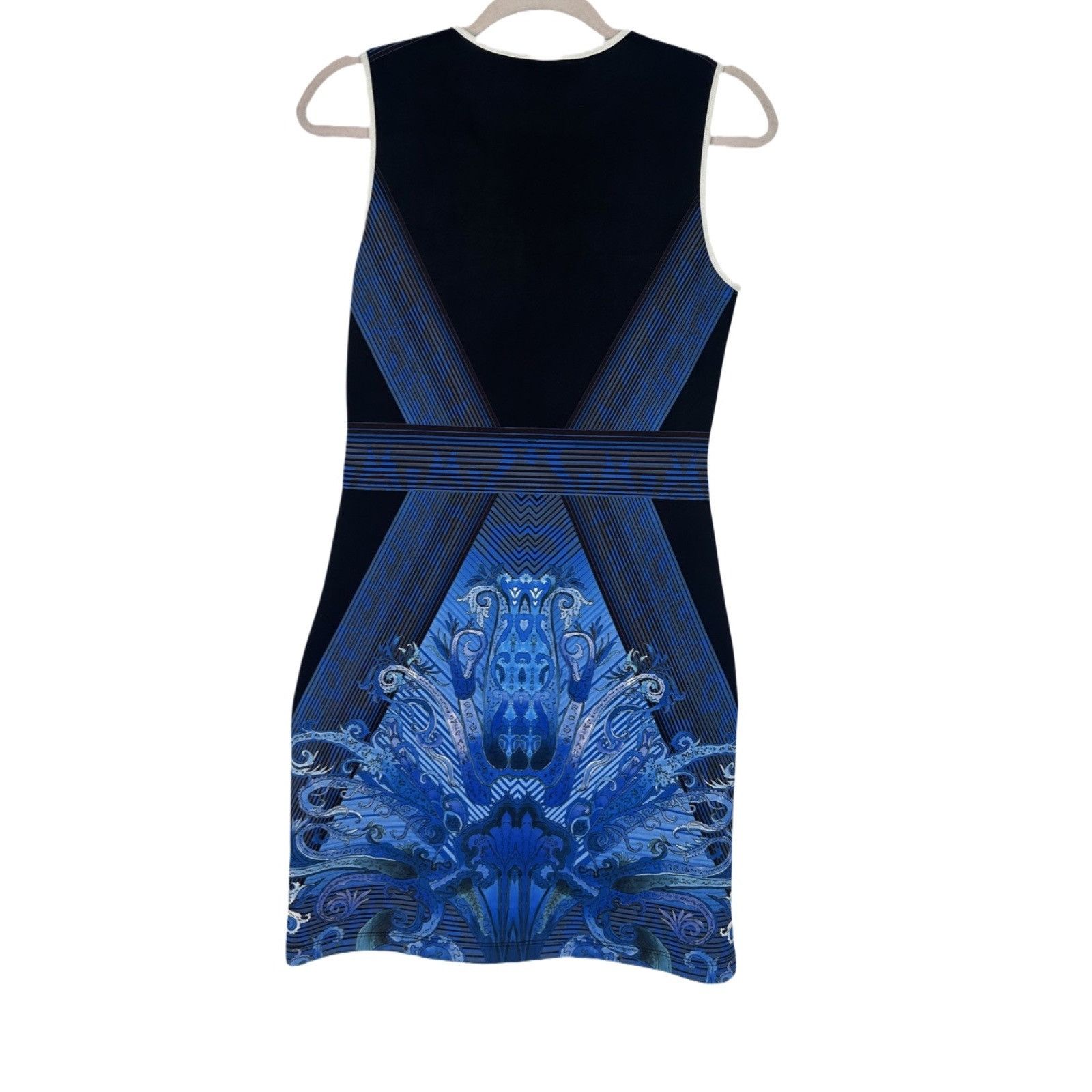 Other Scuba Dress - Blue Baroque Bodycon - Size M - Made in USA Size M / US 6-8 / IT 42-44 - 3 Thumbnail
