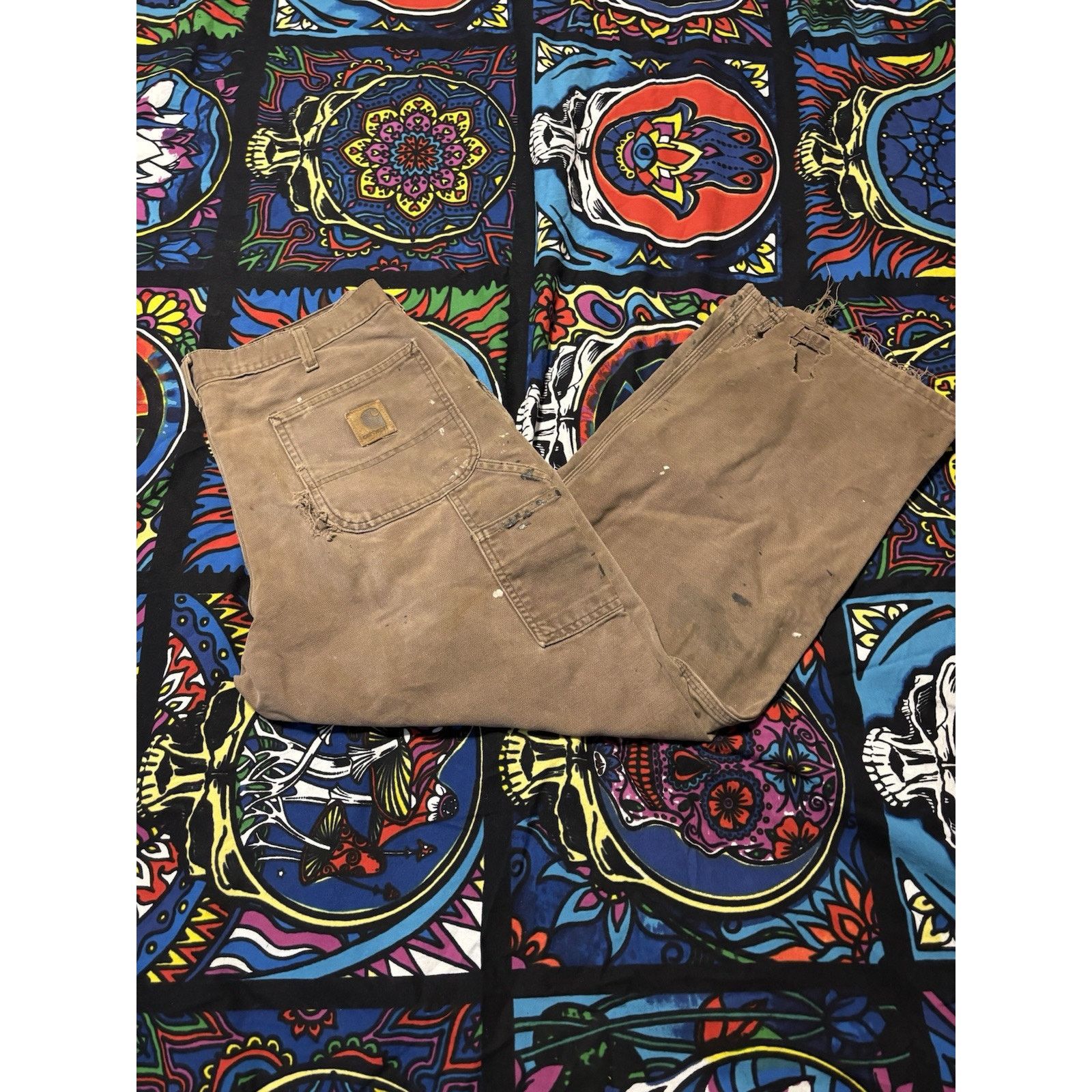 Vintage carhartt brown rare distressed Pant 36 X 30 Size US 36 / EU 52 - 6 Thumbnail