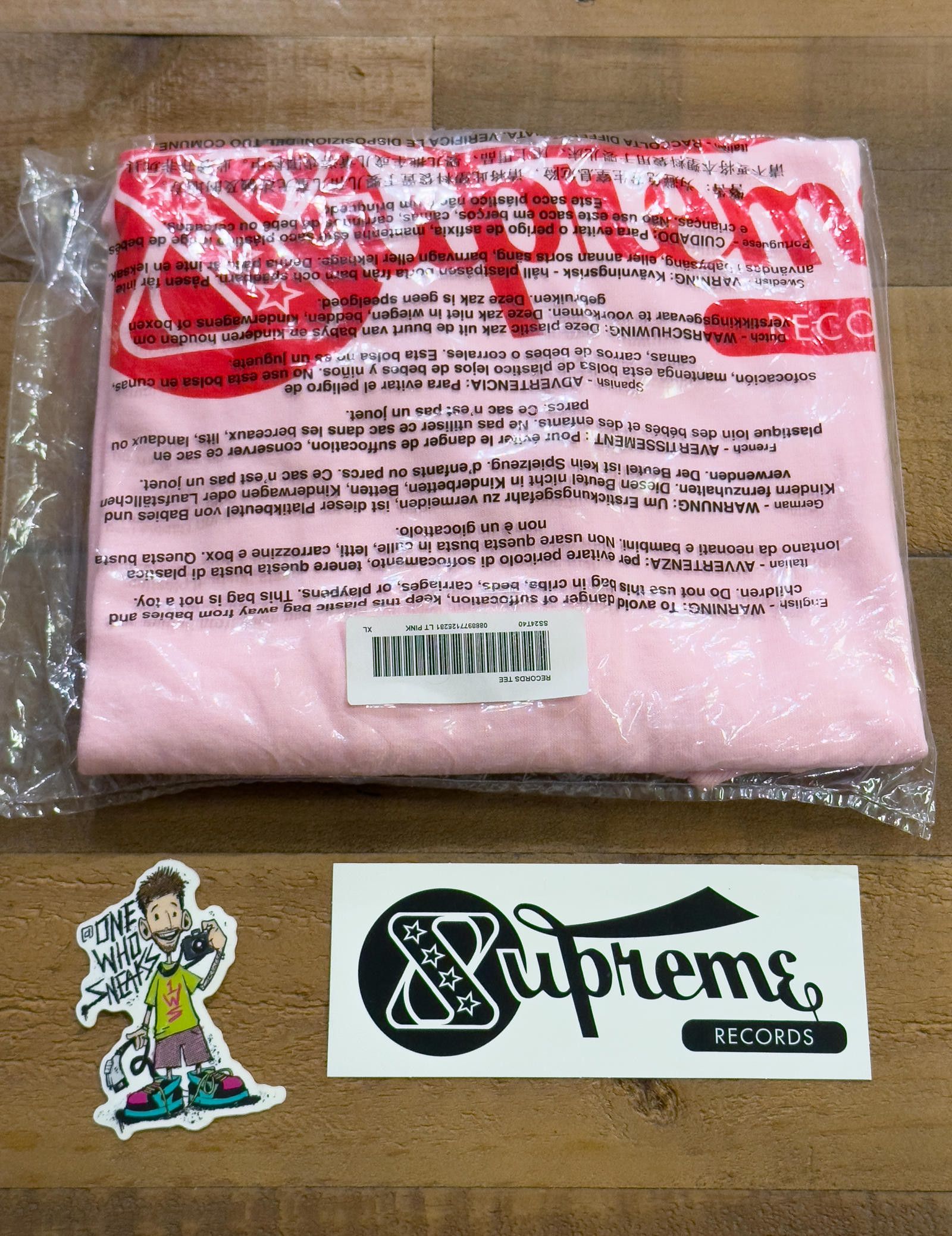 Supreme Supreme Records Tee & Sticker Size XL Size US XL / EU 56 / 4 - 1 Thumbnail