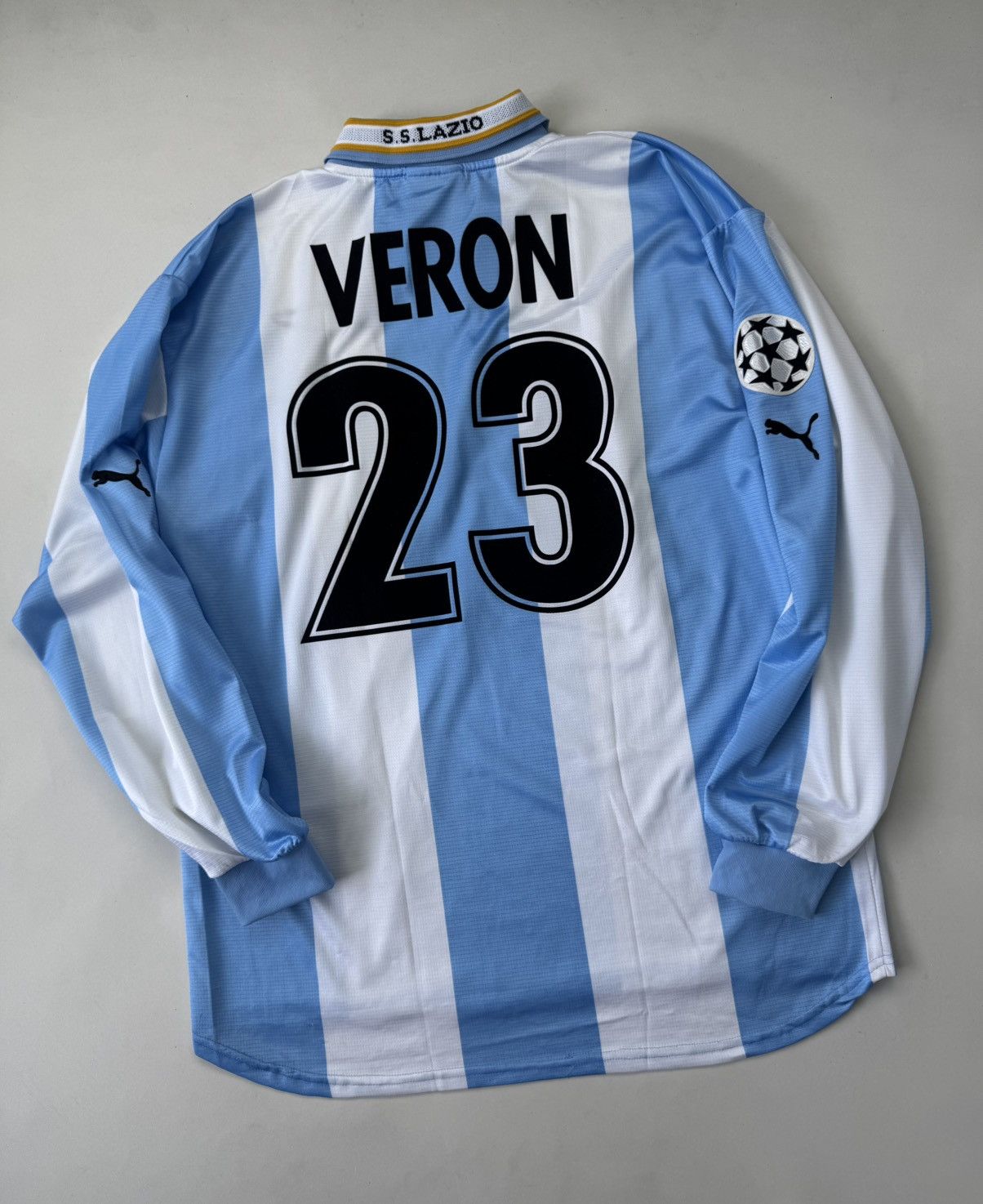 Puma Lazio 99/00 European Home Jersey Original Long Sleeve Veron Size US XL / EU 56 / 4 - 2 Thumbnail