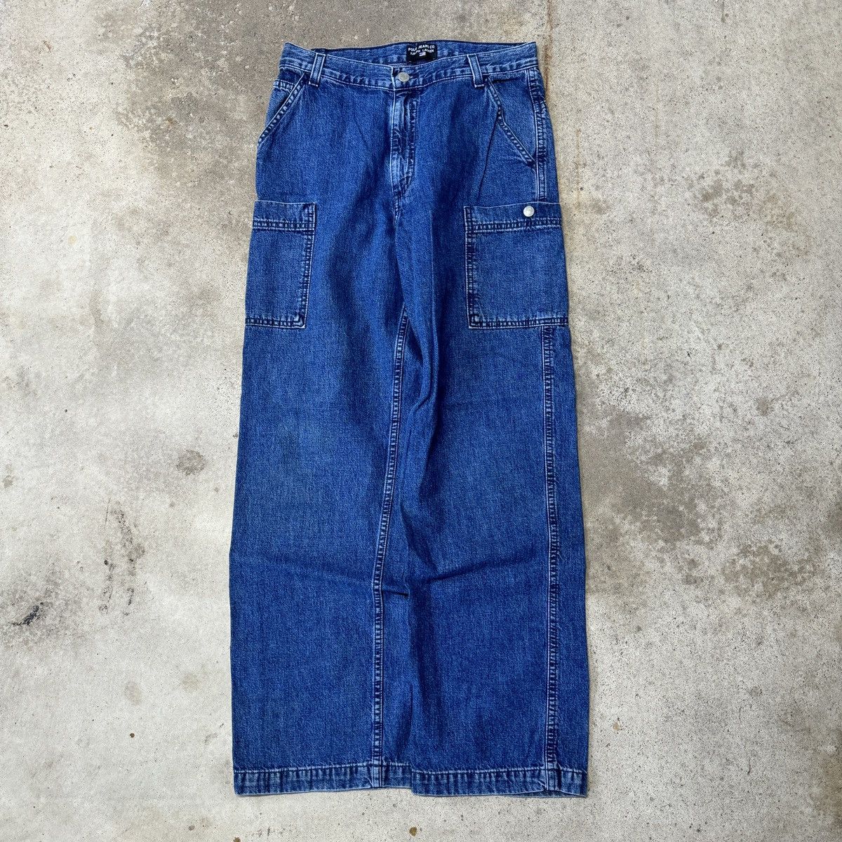 Vintage VINTAGE POLO JEANS BAGGY CARGO SKATER DENIM JEANS 28x29in Size US 28 / EU 44 - 2 Thumbnail