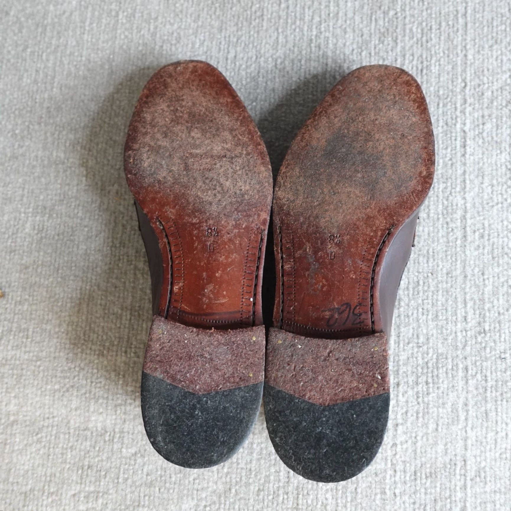 Cole Haan Cole Haan Mens Loafers Casual Slip On Leather Brown 8.5D Wide Made in Italy Size US 9 / EU 42 - 6 Thumbnail