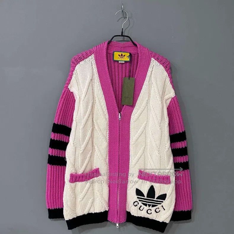 Gucci Gucci Clover logo knitted cardigan coat Size S / US 4 / IT 40 - 1 Thumbnail